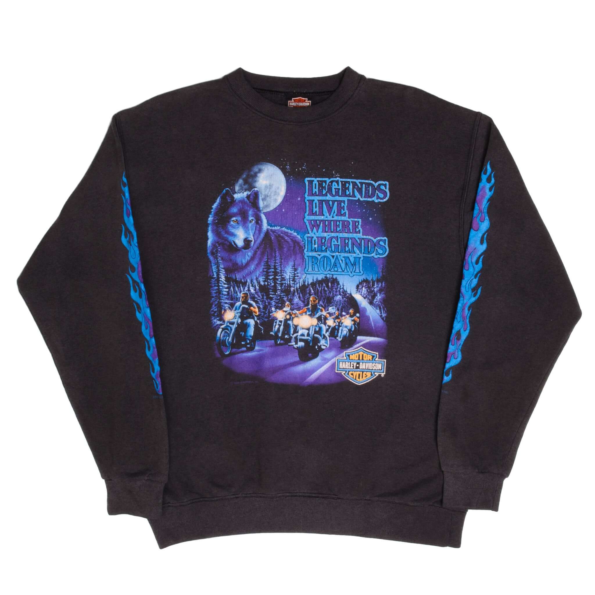 Vintage Harley Davidson Schoch Ponoco Mountain Stroudsburg, PA 1992 Sweatshirt Size Large Made In USA