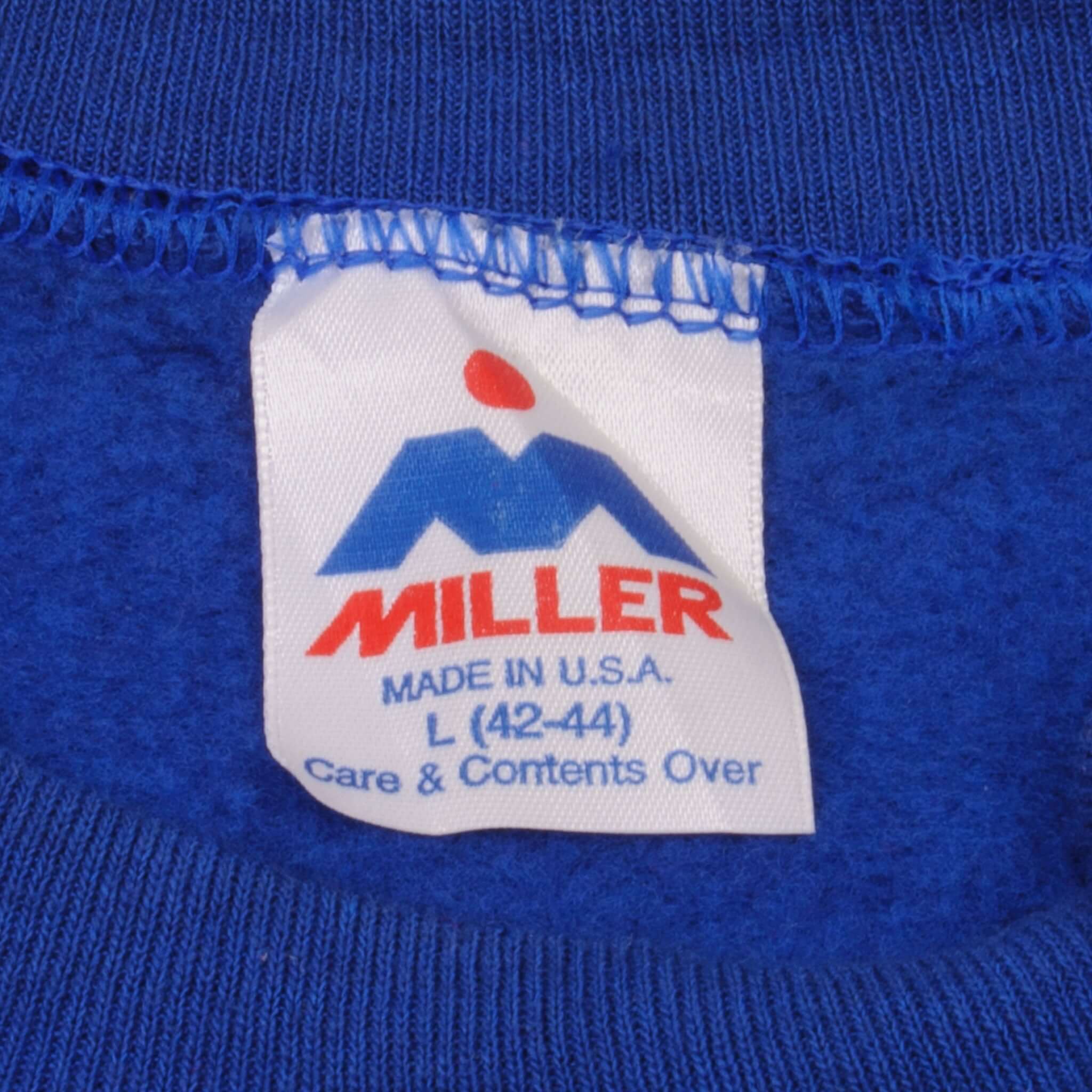 Vintage Blue Pink Pather Without A Cause Cartoon Sweatshirt 1980S Size Large Made In USA