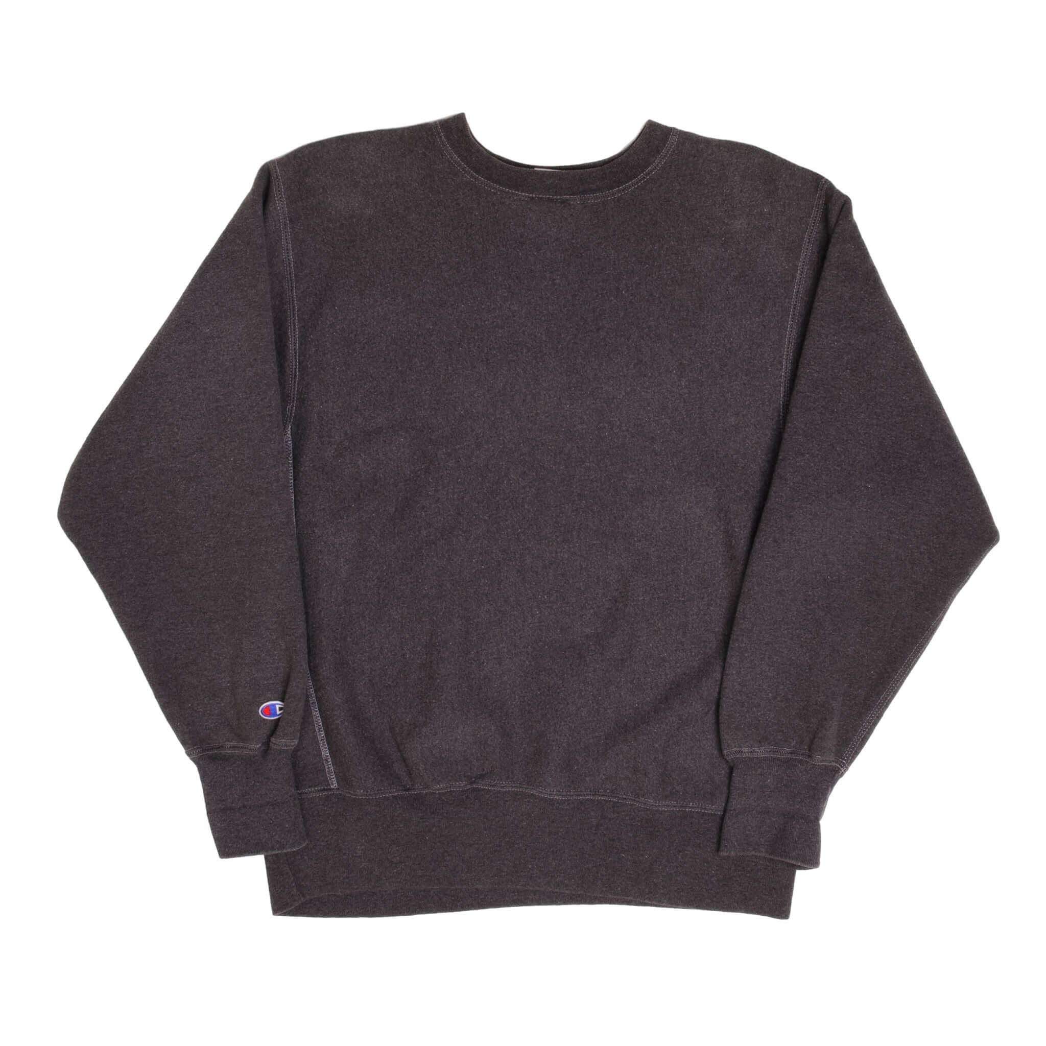 Vintage Grey Reverse Weave Spellout Champion Tri Blend Sweatshirt 1990S Large Made Usa