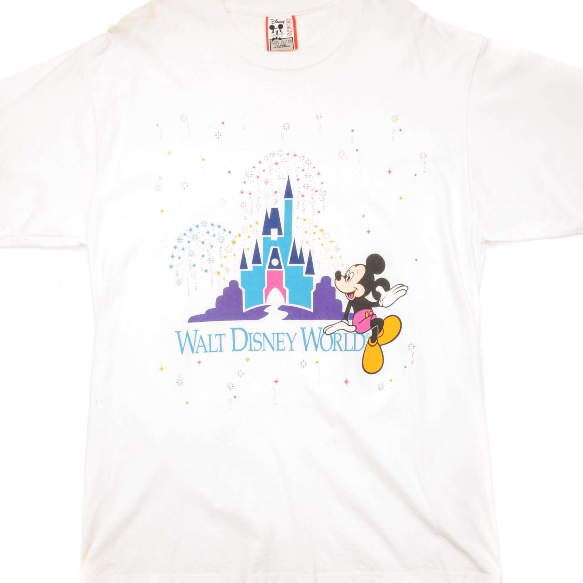 VINTAGE WALT DISNEY WORLD TEE SHIRT SIZE LARGE MADE IN USA