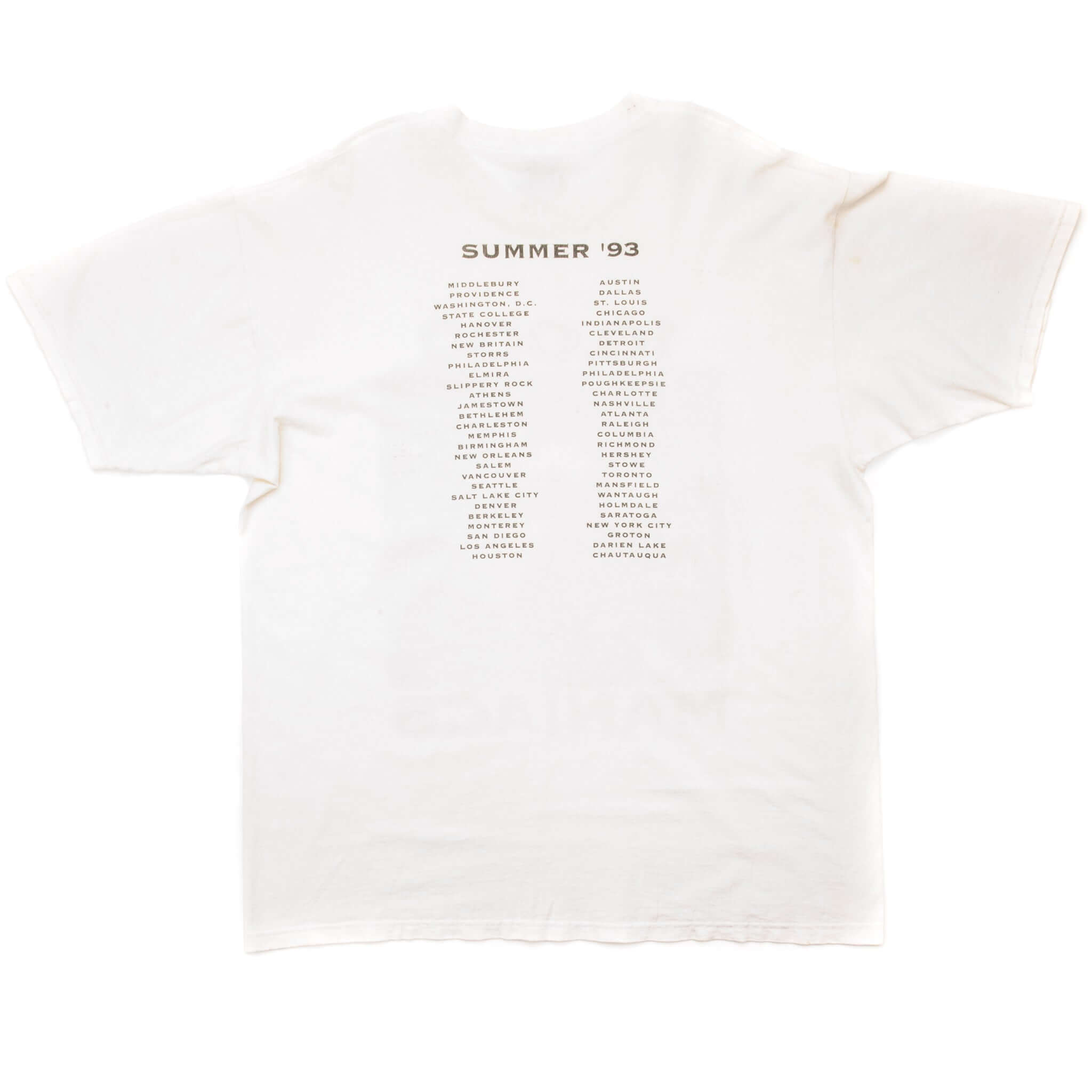 Vintage 10000 Maniacs Summer'93 Tee Shirt 1993 Size XL Made In USA.