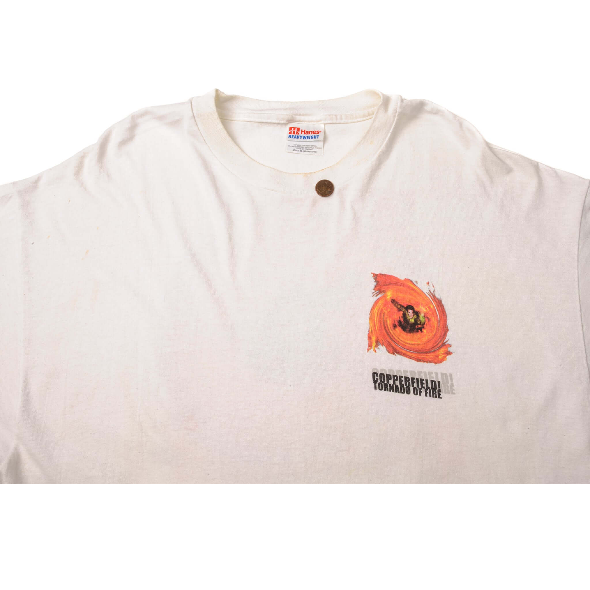 VINTAGE DAVID COPPERFIELD TORNADO OF FIRE TEE SHIRT SIZE XL