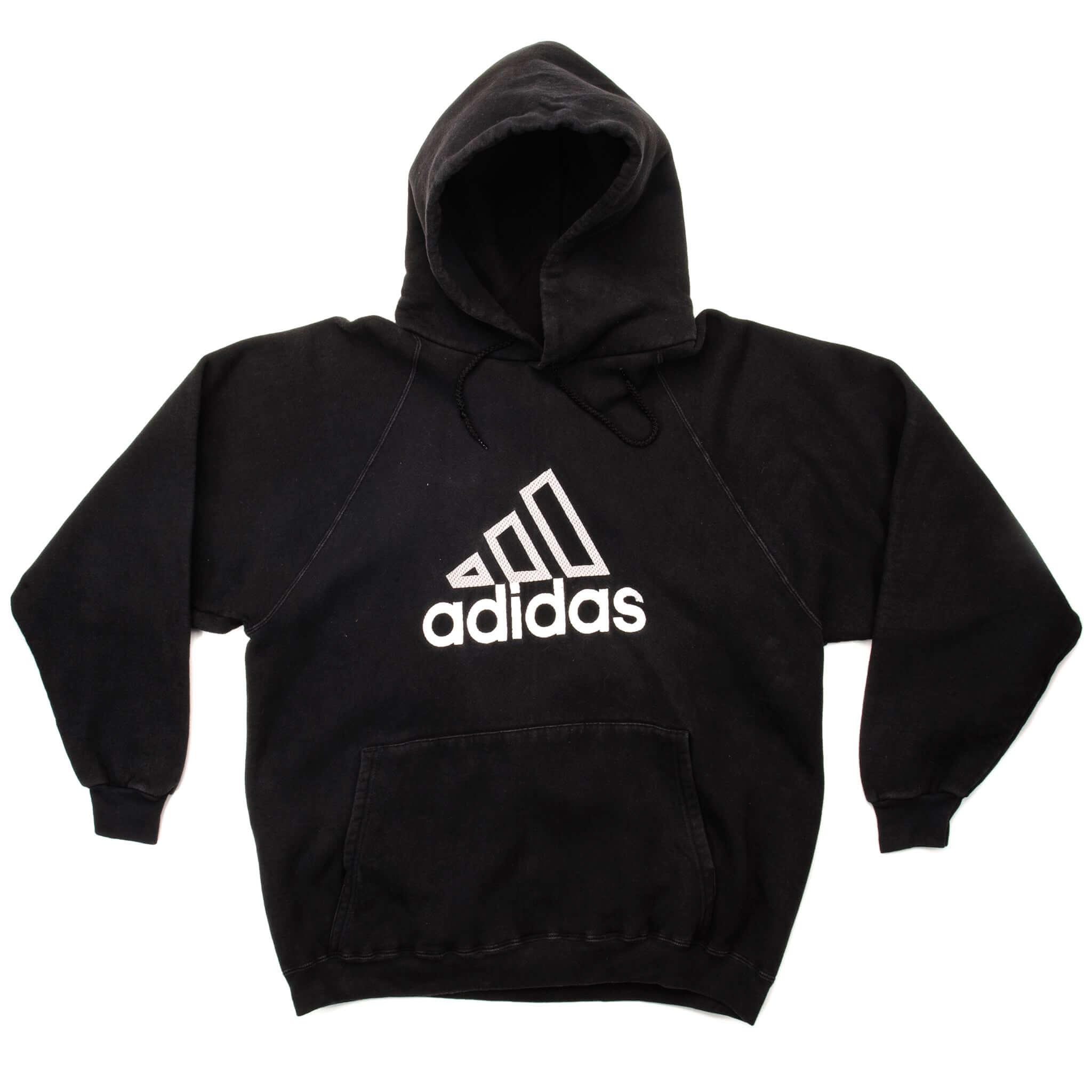 Vintage Adidas Hoodie Sweatshirt Size Large Made In USA. black