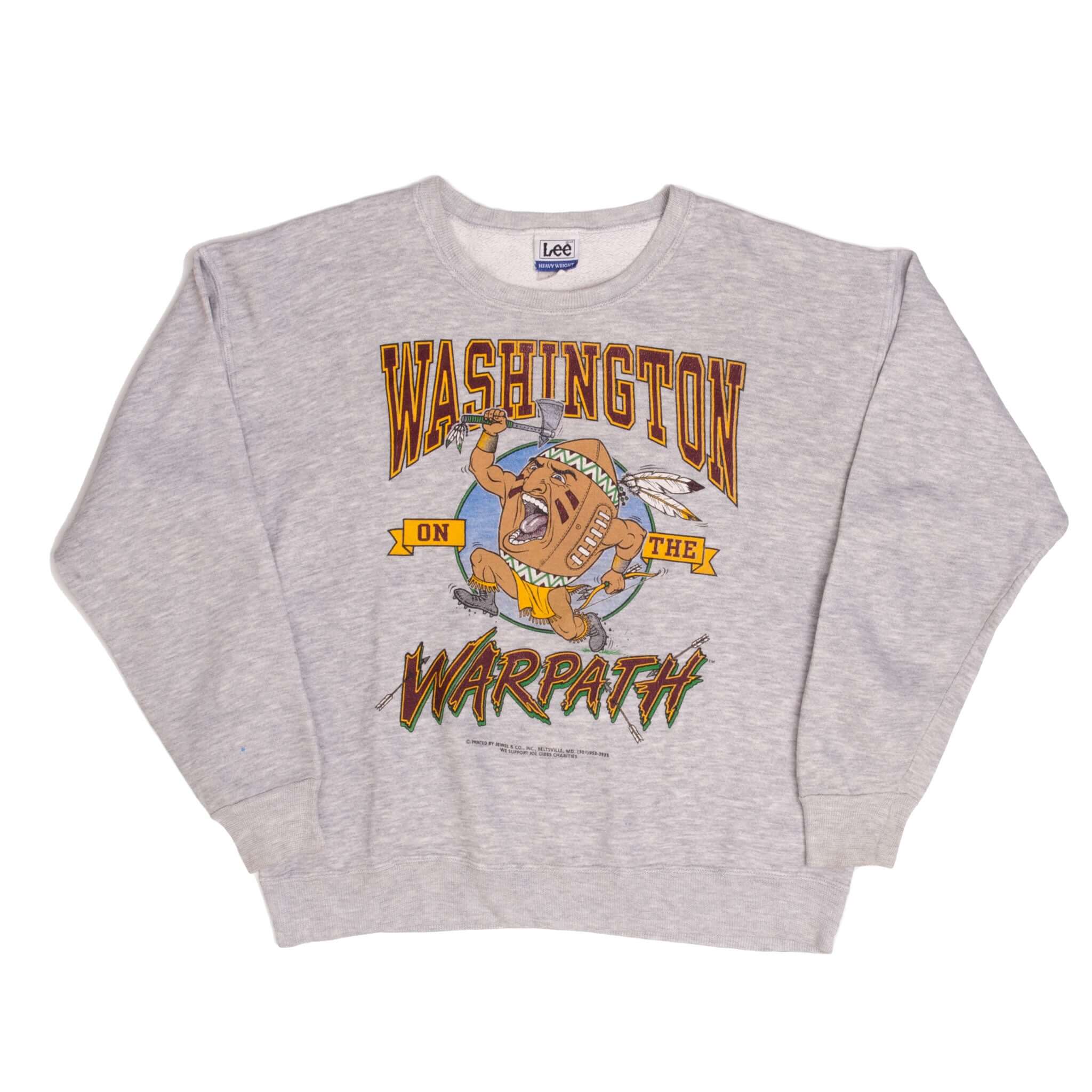 Vintage NFL Washington Redskins Warpath Lee Sweatshirt 1990s Size Medium Made In USA
