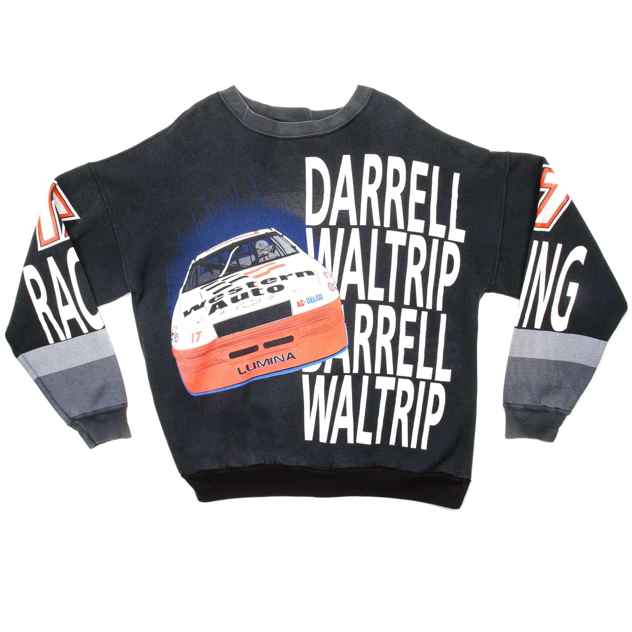 Vintage Nascar Darrell Waltrip with his Chevrolet 17 Sweatshirt Size XL. BLACK