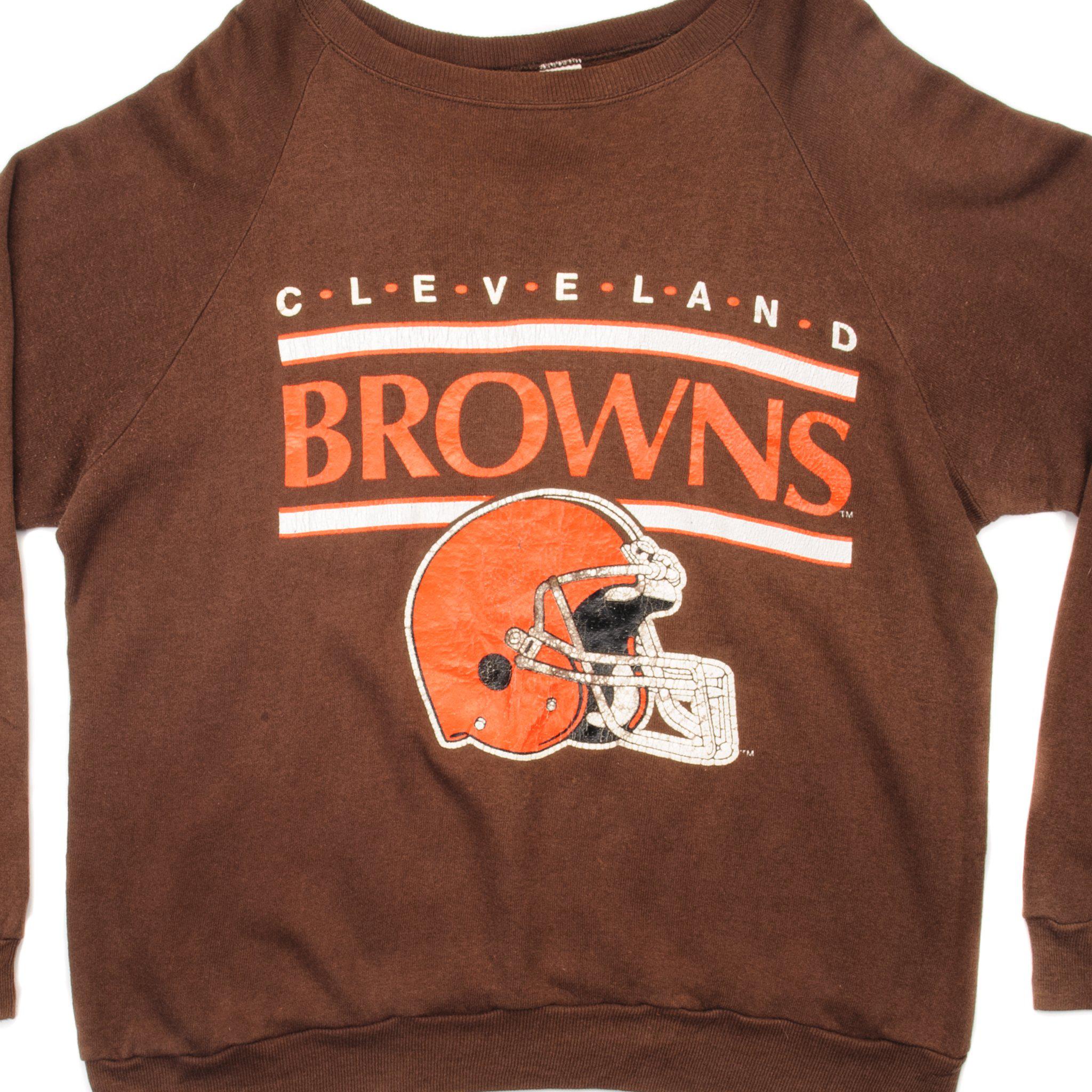 Champion Vintage NFL Cleveland Browns Sweatshirt Early 1980S-1990 Size XL Made in USA