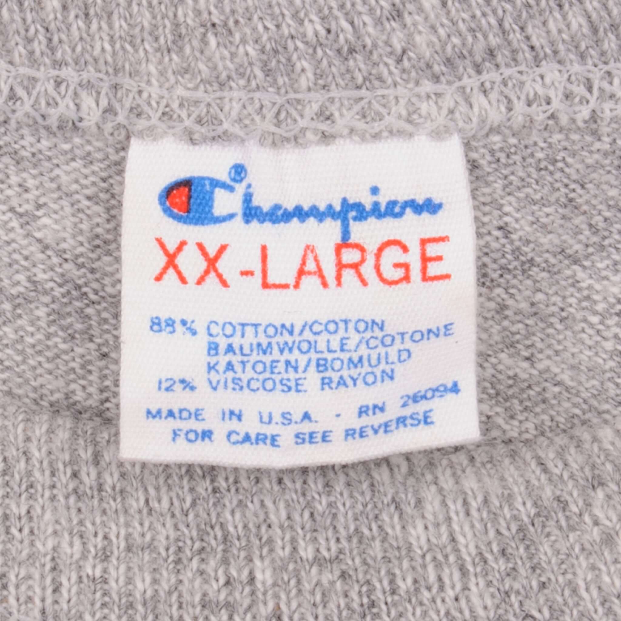 Vintage Champion Tee Shirt Early 1980S Size XL Made In USA