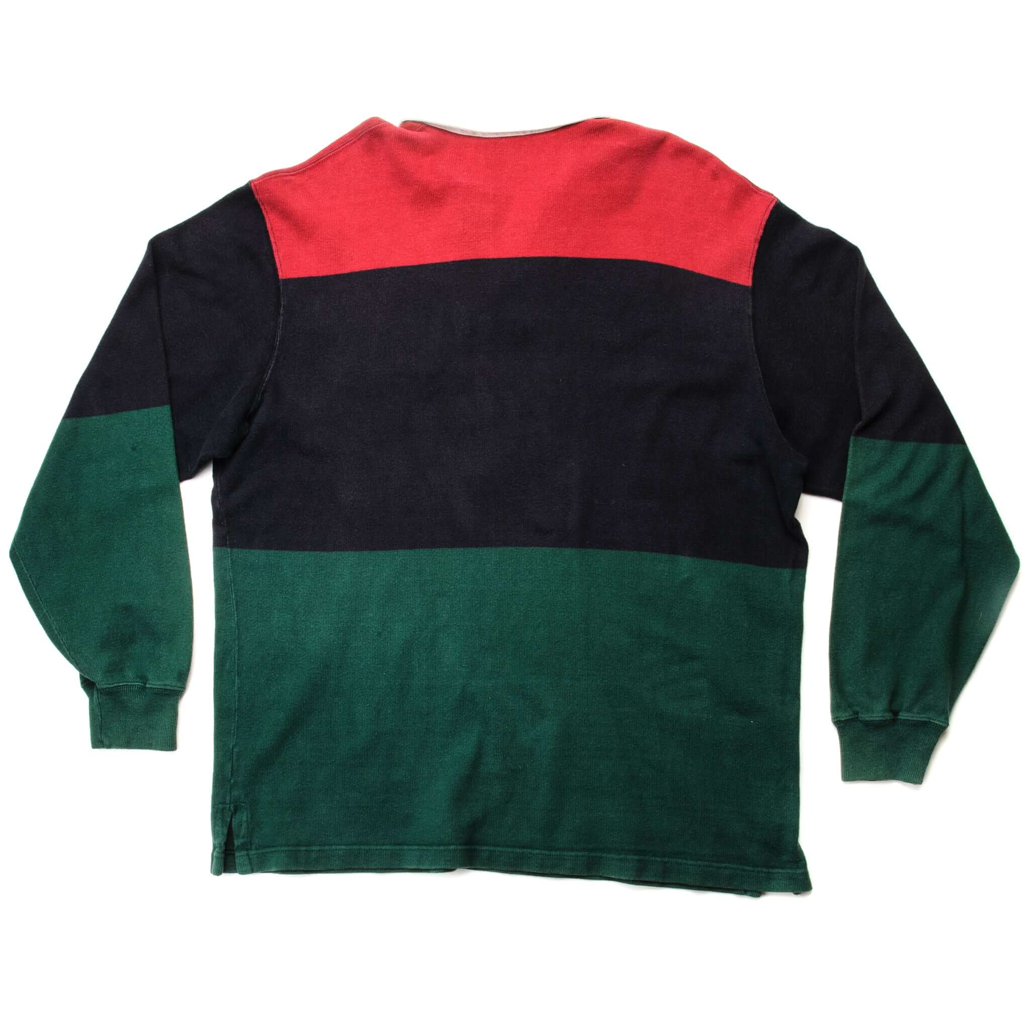 VINTAGE POLO RALPH LAUREN STRIPED POLO SHIRT 1990S SIZE LARGE MADE IN USA