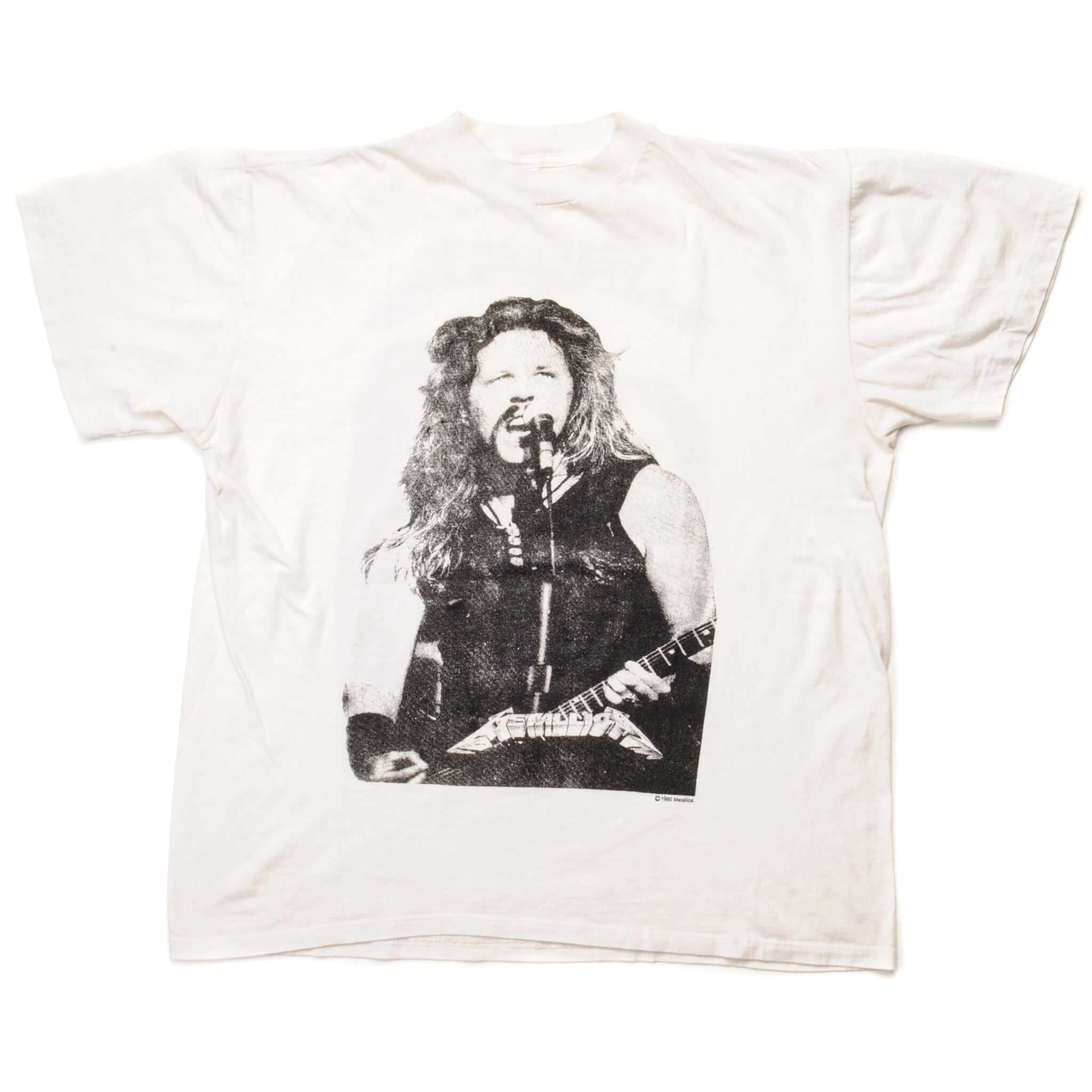 Vintage Metallica Tee Shirt 1990 Size Large. WHITE