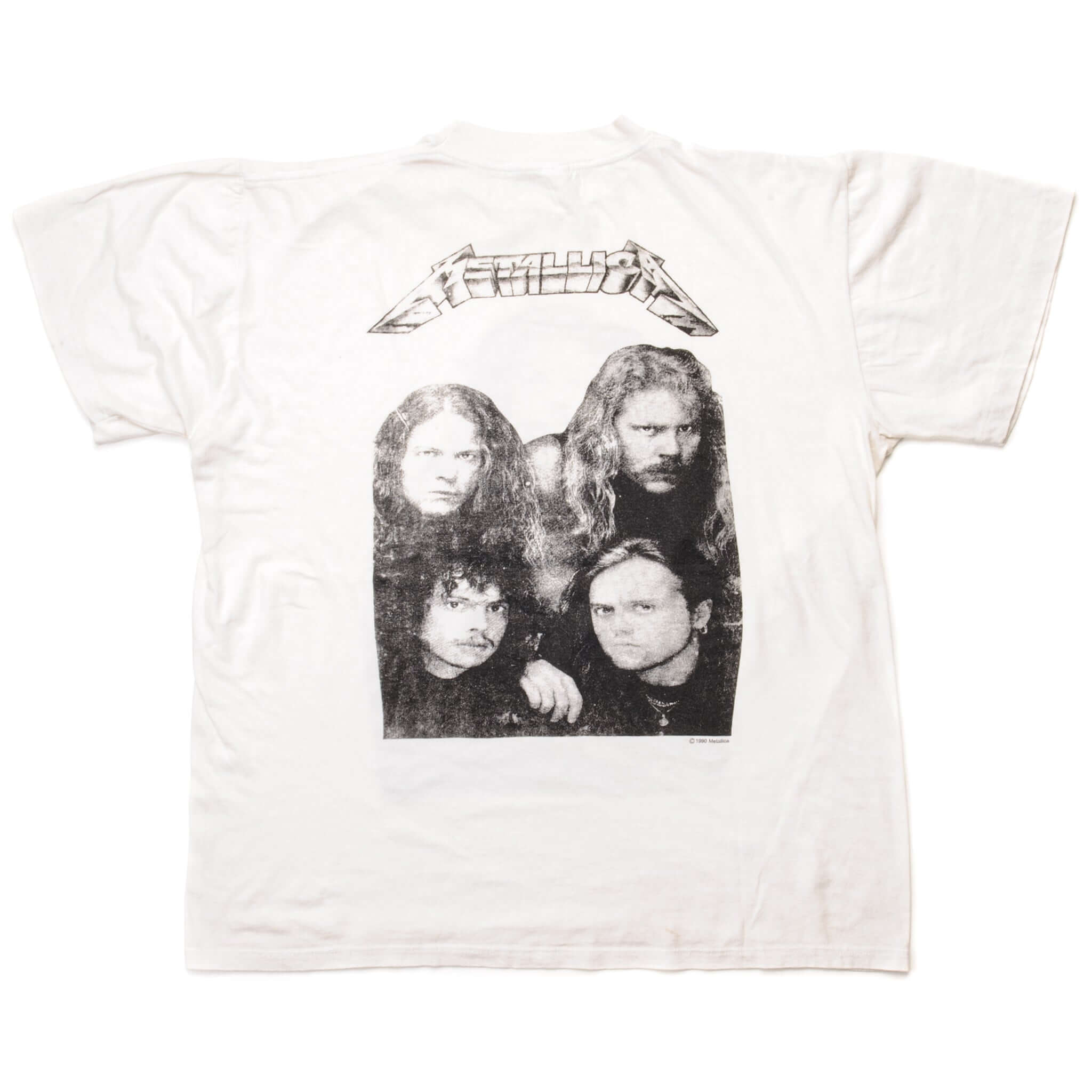Vintage Metallica Tee Shirt 1990 Size Large. WHITE