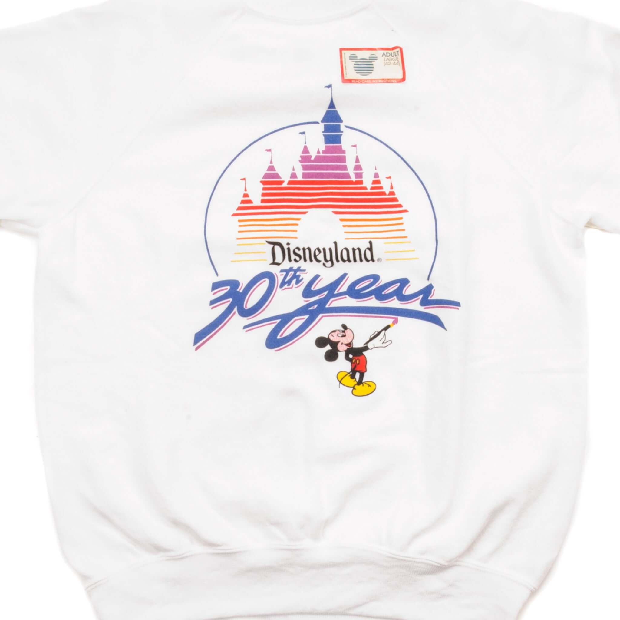 VINTAGE DISNEYLAND 30TH YEAR SWEATSHIRT 1985 SIZE LARGE MADE IN USA DEADSTOCK