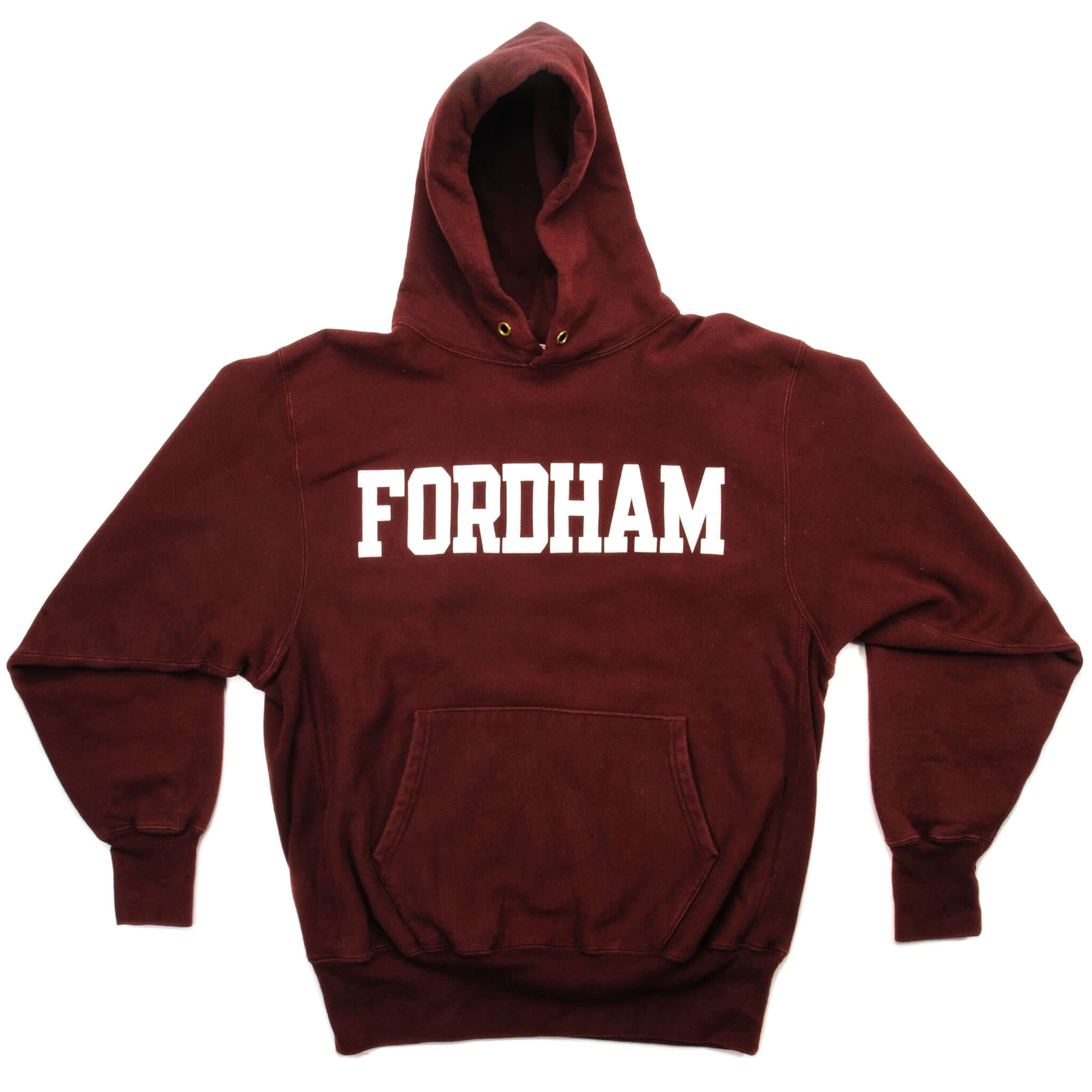 Vintage Champion Reverse Weave Fordham Hoodie Sweatshirt Early 1990S Size XL Made In USA. RED