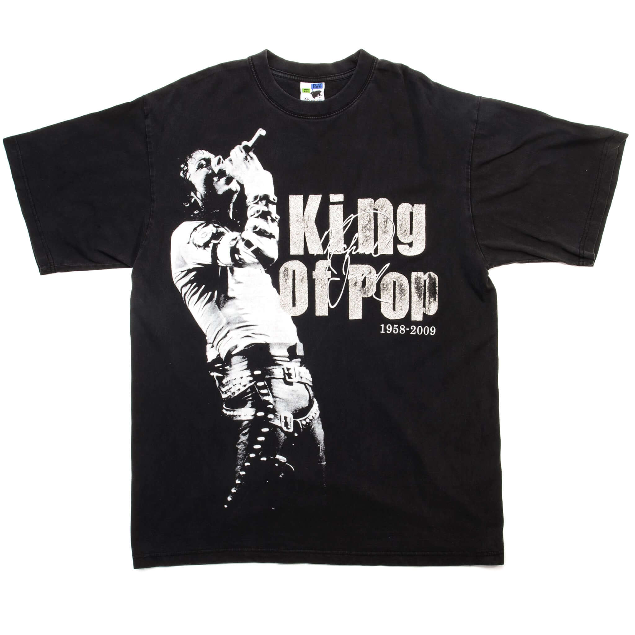 Vintage Michael Jackson King Of Pop Tee Shirt Size XL. BLACK