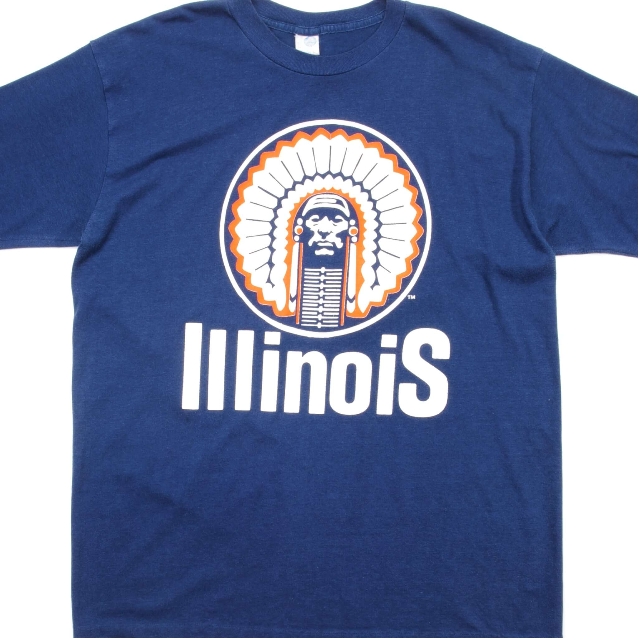 VINTAGE UNIVERSITY OF ILLINOIS TEE SHIRT SIZE LARGE MADE IN USA