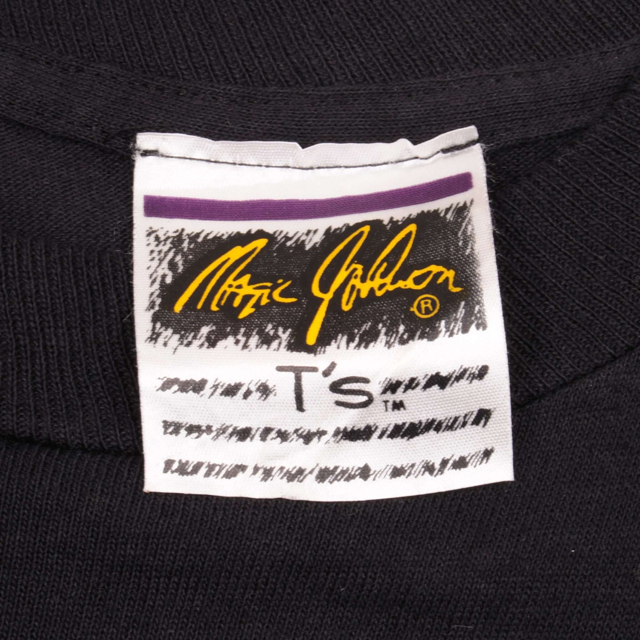 Vintage NBA Los Angeles Lakers Magic Johnson 1990s Tee Shirt Size Medium Made In USA.