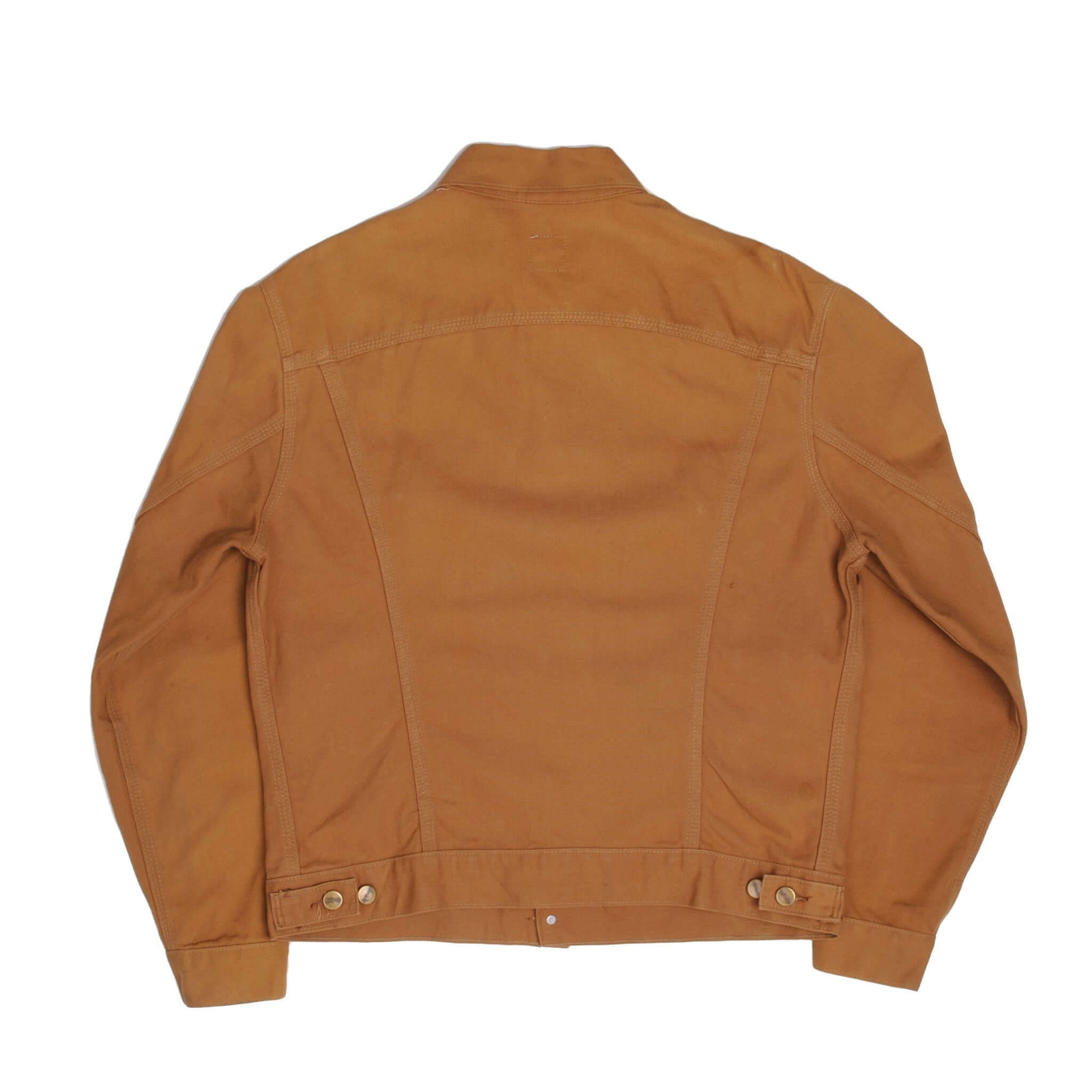 Vintage Carhartt Sherpa Lined Sandstone Denim Jacket 1990S Size Large Made In Usa