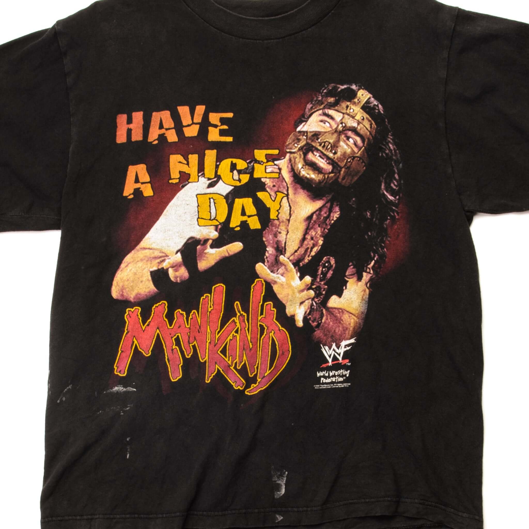 VINTAGE WWF MANKIND TEE SHIRT 1999 SIZE SMALL