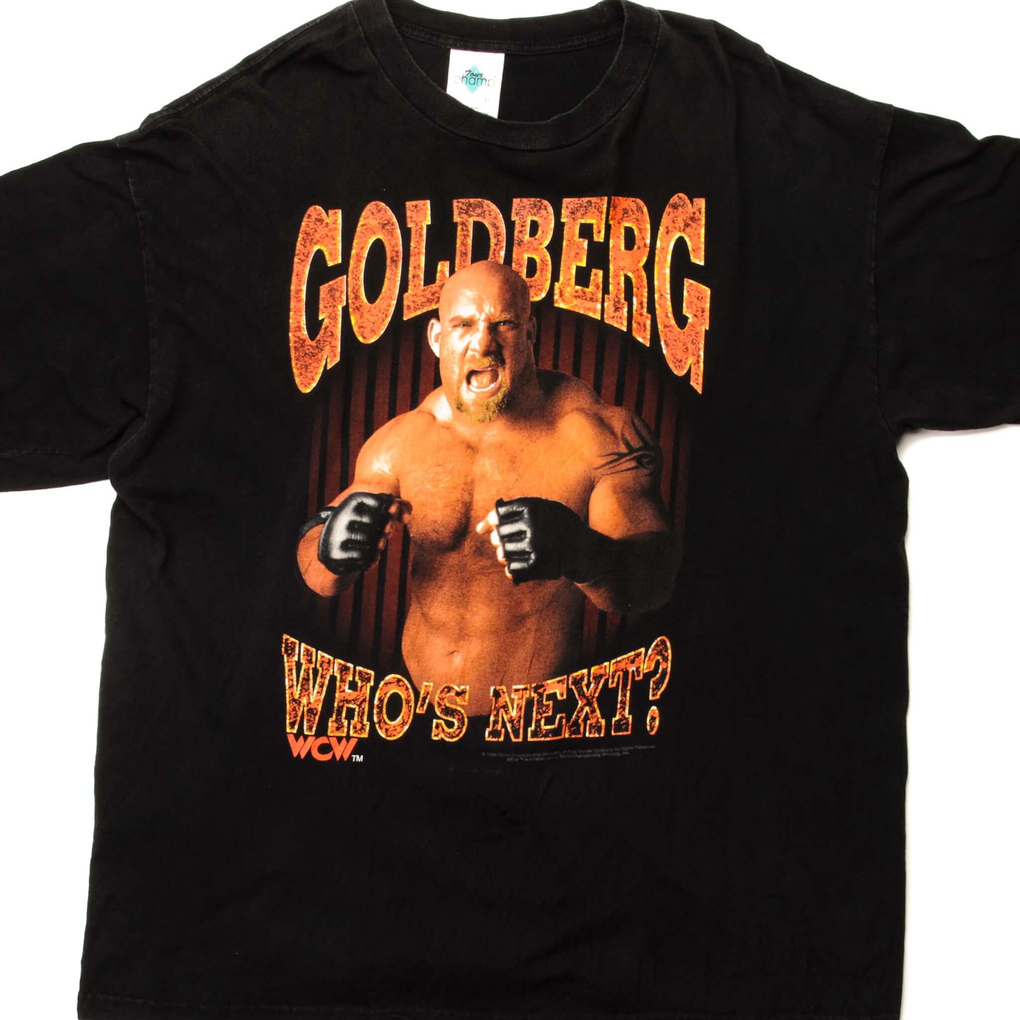 VINTAGE WCW GOLDBERG WHO'S NEXT TEE SHIRT 1998 SIZE XL