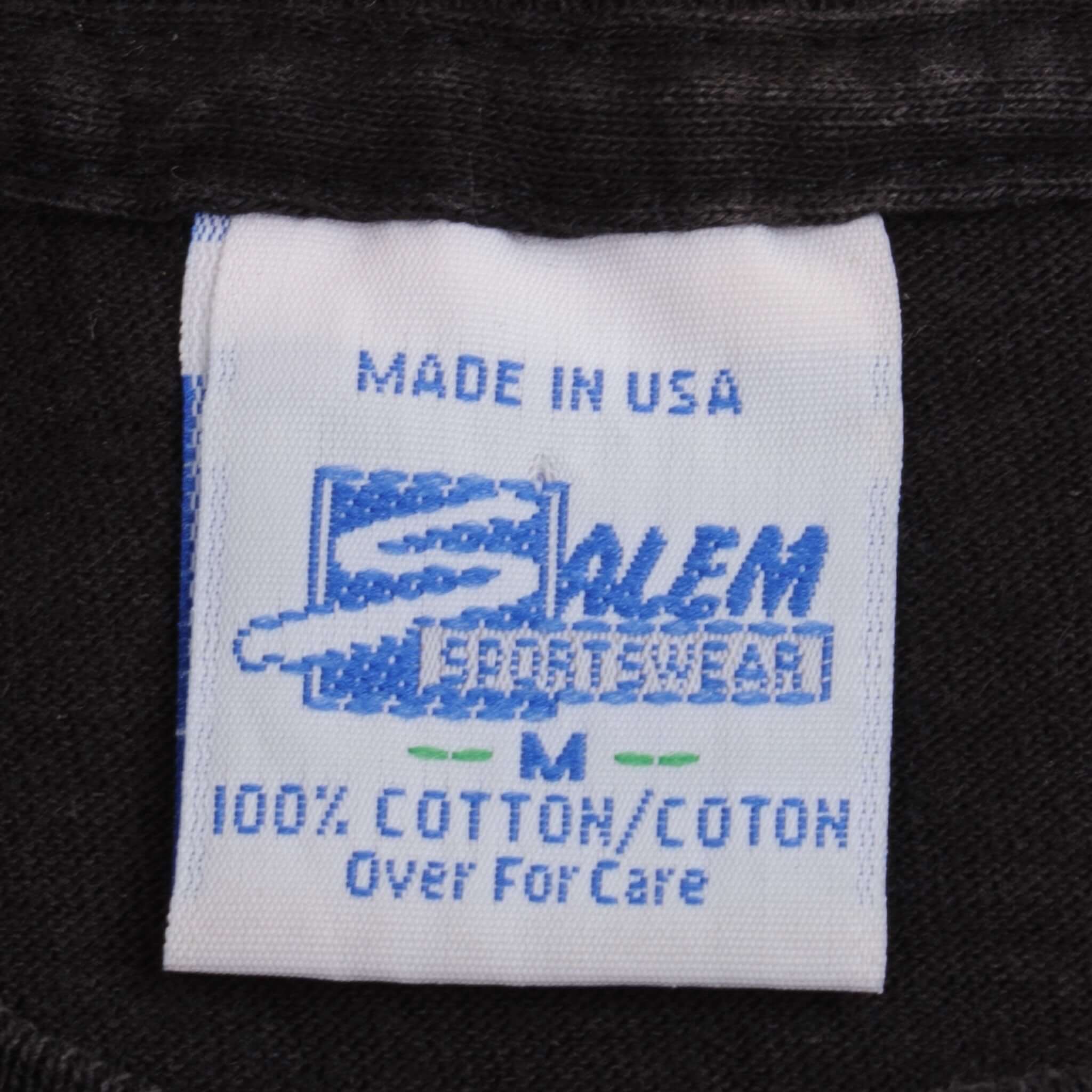 Vintage NFL Los Angeles Raiders Real Men Wear Black Tee Shirt 1995 Size Medium Made In USA With Single Stitch Sleeves