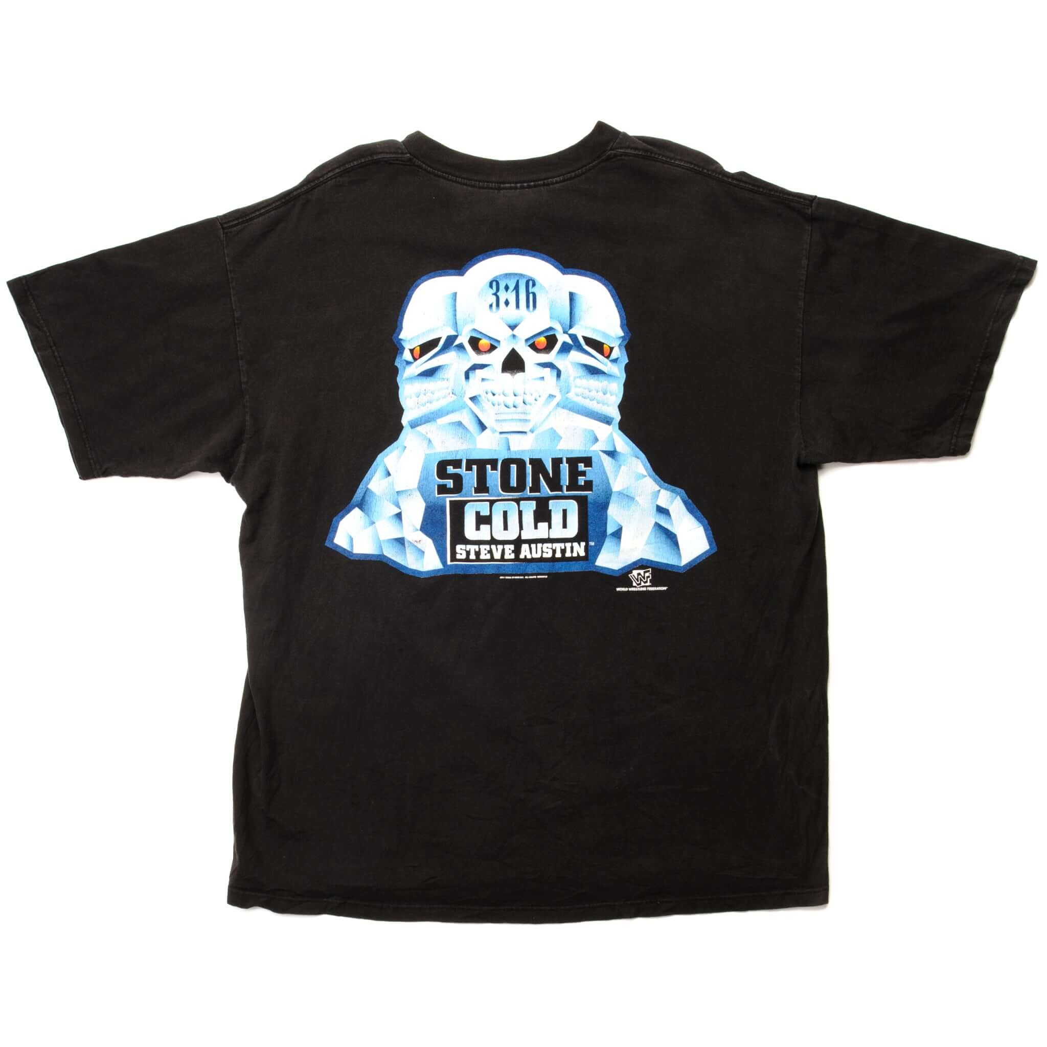 Vintage World Wrestling Federation Stone Cold Steve Austin 3:16 Tee Shirt 1997 Size XL. BLACK