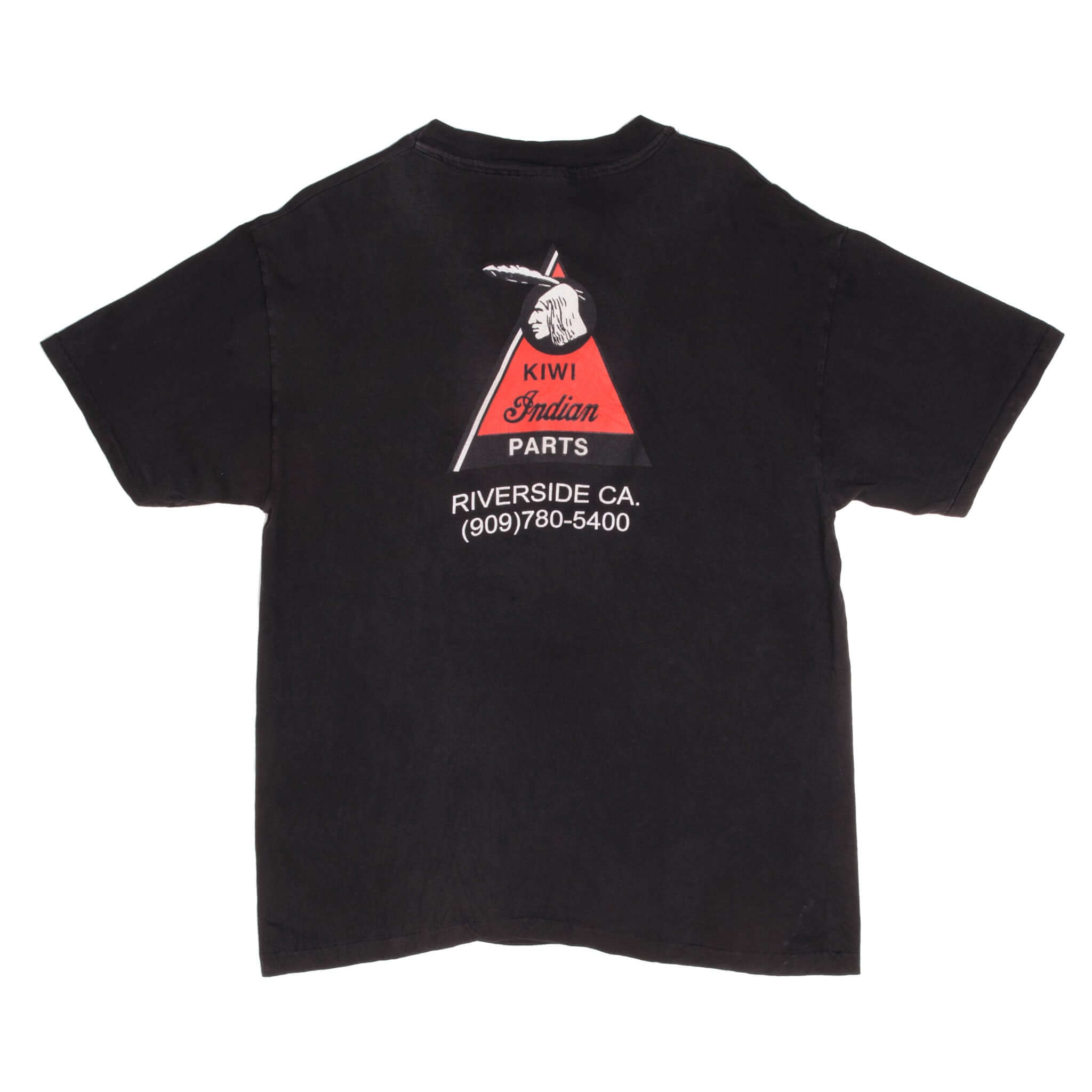 Vintage Indian Motocycle Kiwi Indian Parts Tee Shirt 1990S Size Large With Single Stitch Sleeves