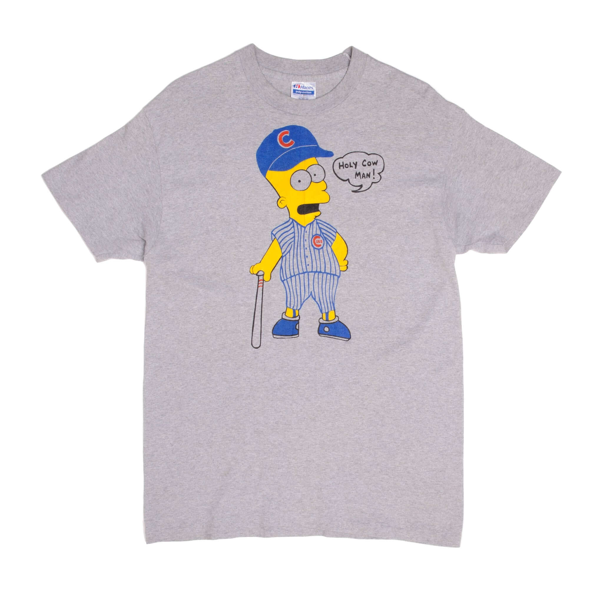 Vintage MLB Chicago Cubs Bart Simpson Tee Shirt 1990s Size Large Made In USA With Single Stitch Sleeves