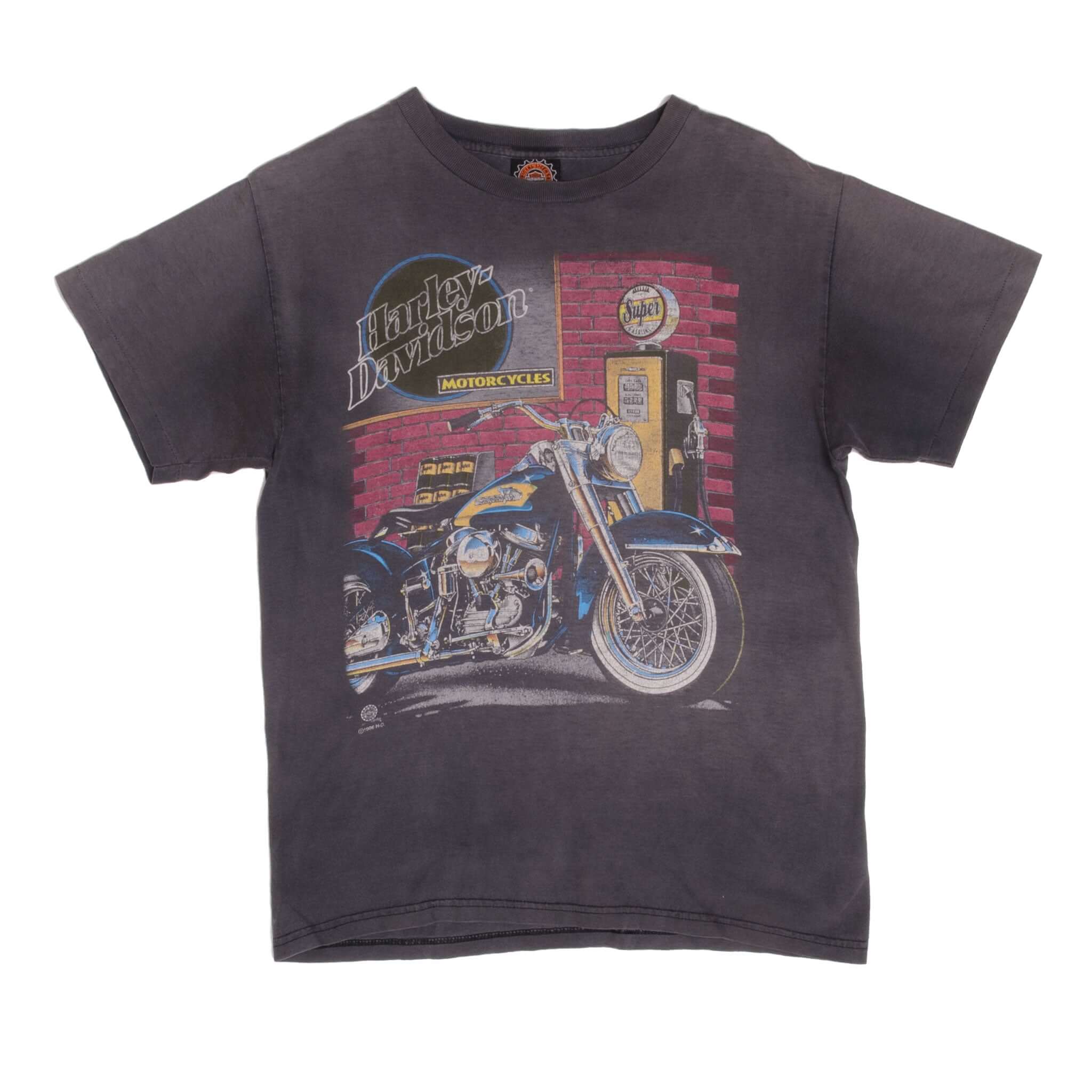 Vintage Original Harley Davidson 1996 Tee Shirt Size Medium Made In USA With Single Stitch Sleeves