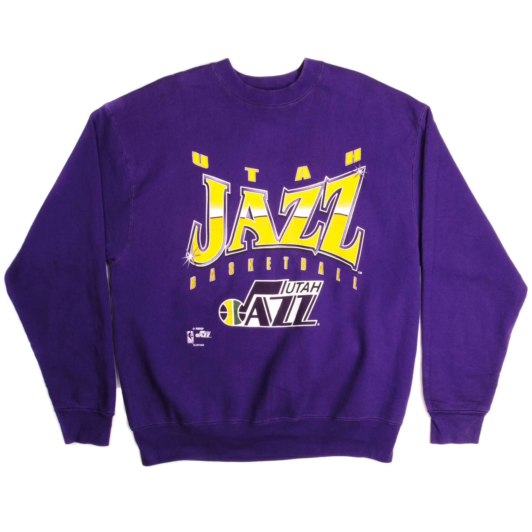 Vintage NBA Utah Jazz Sweatshirt Size XL Made In USA. PURPLE