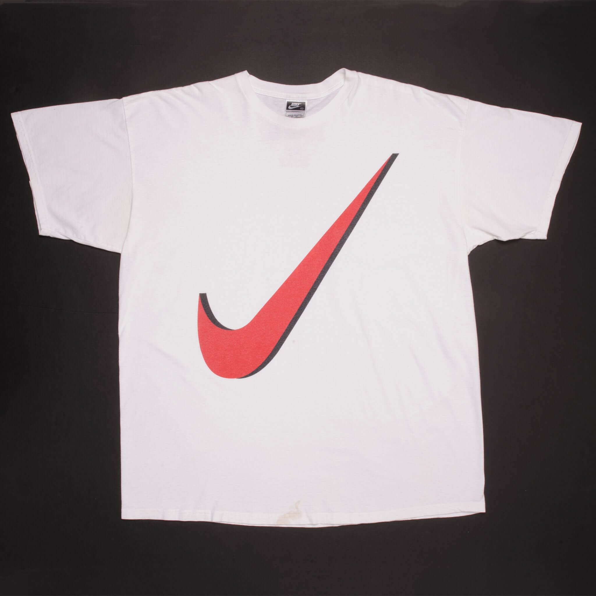 Vintage Nike Big Swoosh Logo Swoosh By Nike Tee Shirt 1990s Size 2XL Made In USA