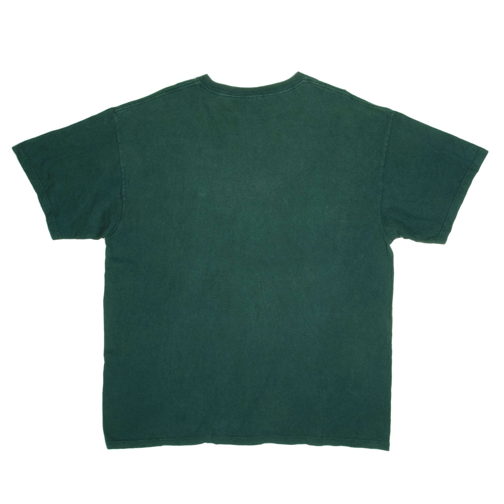 Vintage Nike Small Swoosh Embroidered Green Tee Shirt Late 1990s Size XL Made In USA