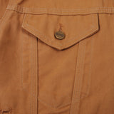 Vintage Carhartt Sherpa Lined Sandstone Denim Jacket 1990S Size Large Made In Usa