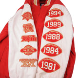 Vintage NFL San Francisco 49Ers Super Bowl Champion 1994, 1989, 1988, 1984, 1981 Jacket Size Large