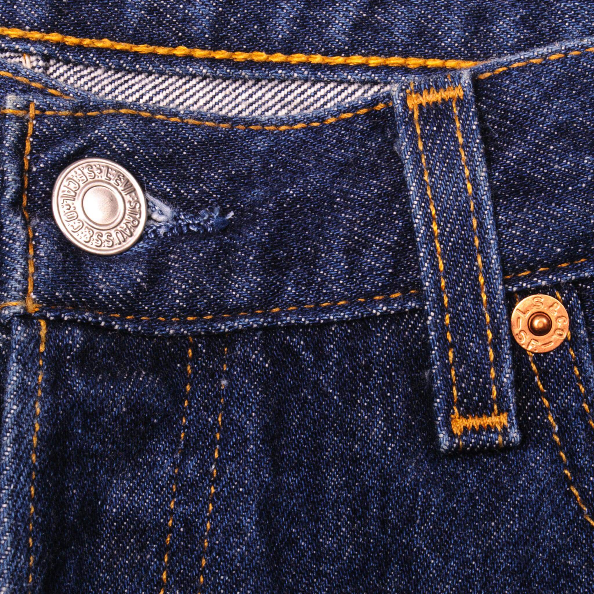 VINTAGE LEVIS 501 JEANS INDIGO 1990s SIZE W33 L31 MADE IN USA