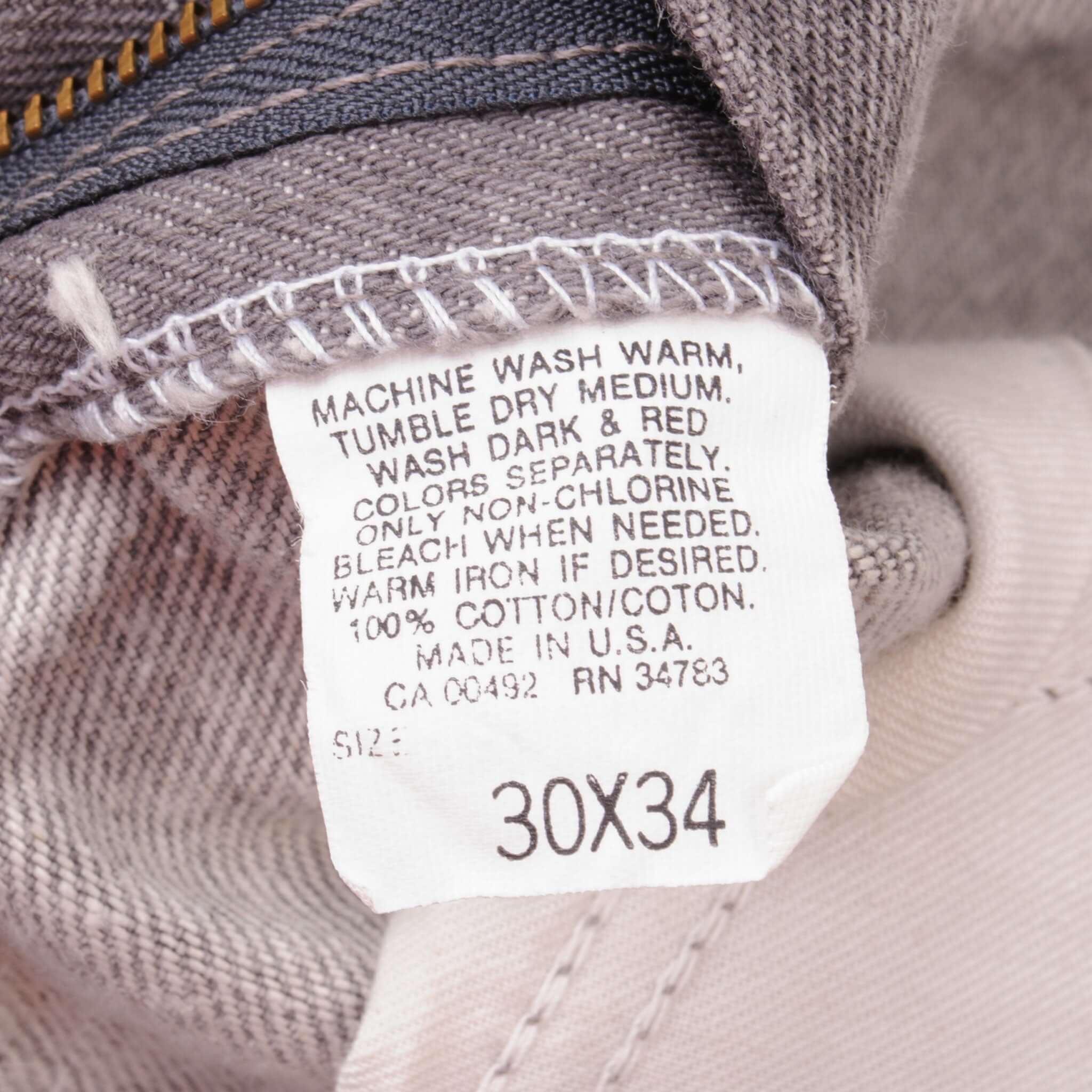 VINTAGE LEE FROSTED RIDERS JEANS SIZE 30X34 W30 L34 MADE IN USA DEADSTOCK