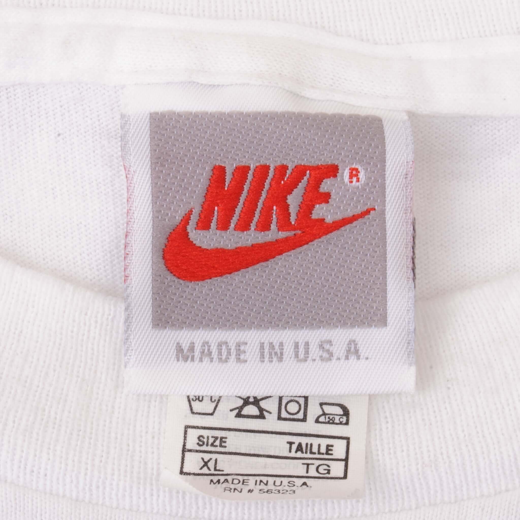 Vintage Nike USA SATF-NJ Indoor Track & Field 1994 Champion Tee Shirt Size XL Made In USA With Single Stitch Sleeves