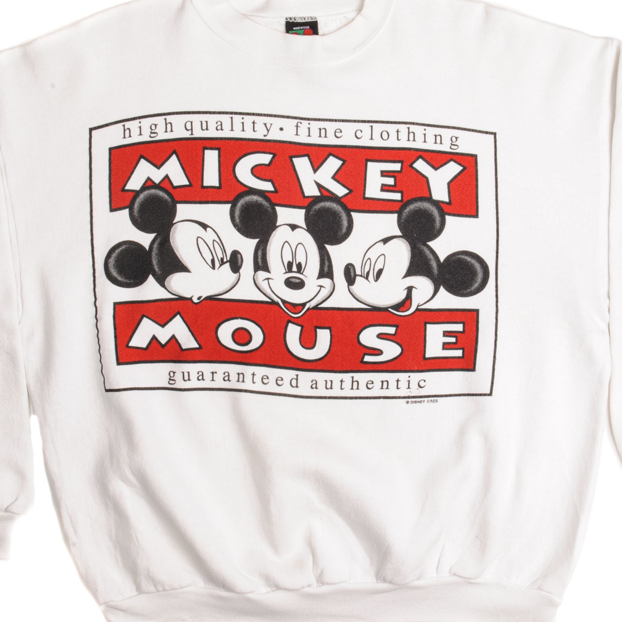 VINTAGE DISNEY MICKEY MOUSE SWEATSHIRT SIZE XL MADE IN USA ...