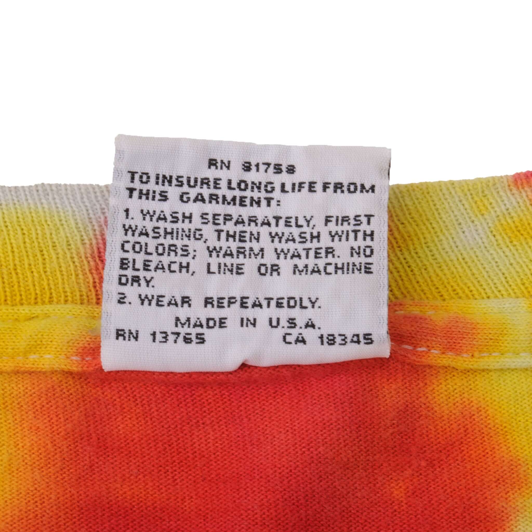 Vintage Tie-Dye Grateful Dead Lithuania Bronze Medal Winner Barcelona 1992 Tee Shirt Size XL Made USA With Single Stitch Sleeves