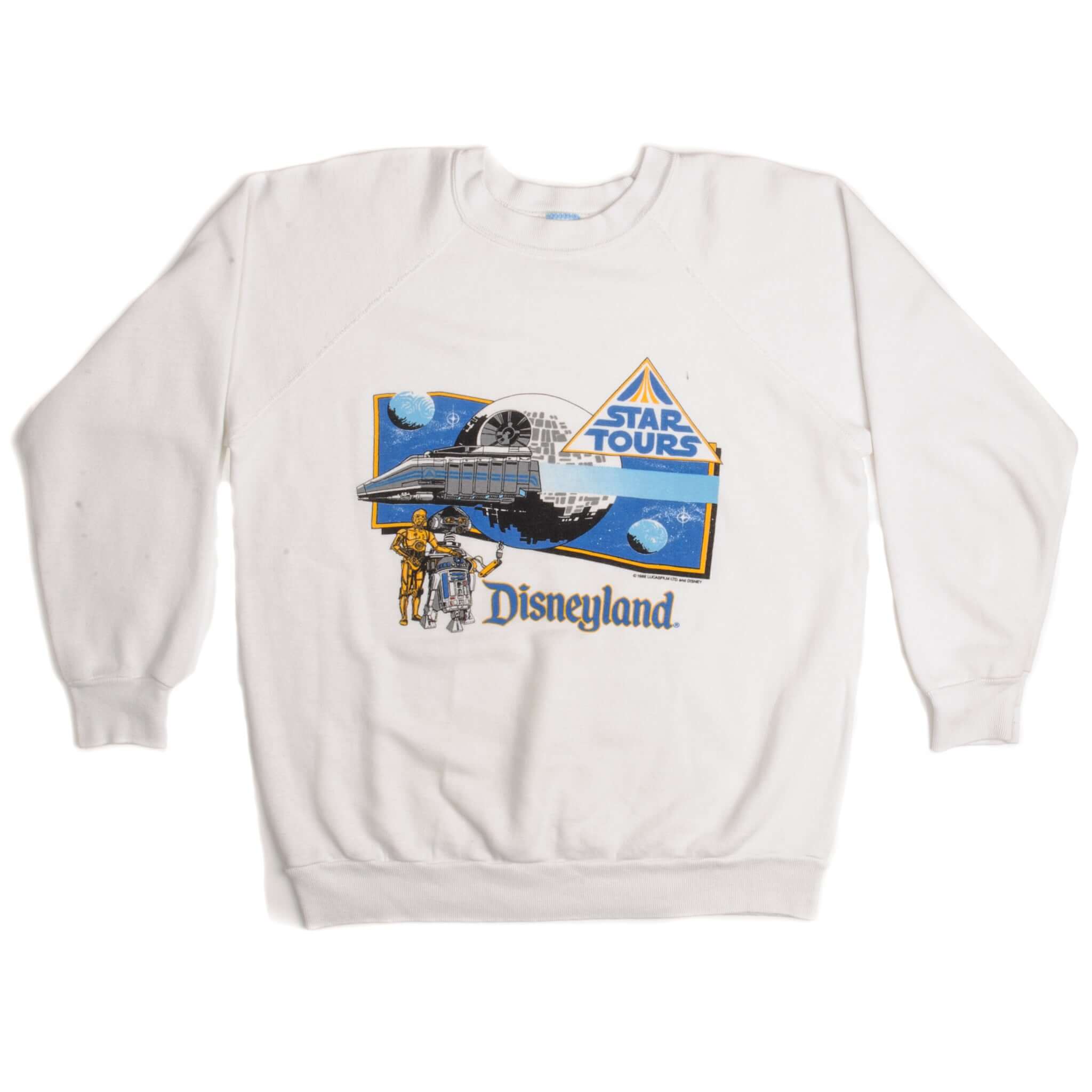 Vintage Disneyland Star Star Wars Tours Sweatshirt 1987 Size Large Made In USA.