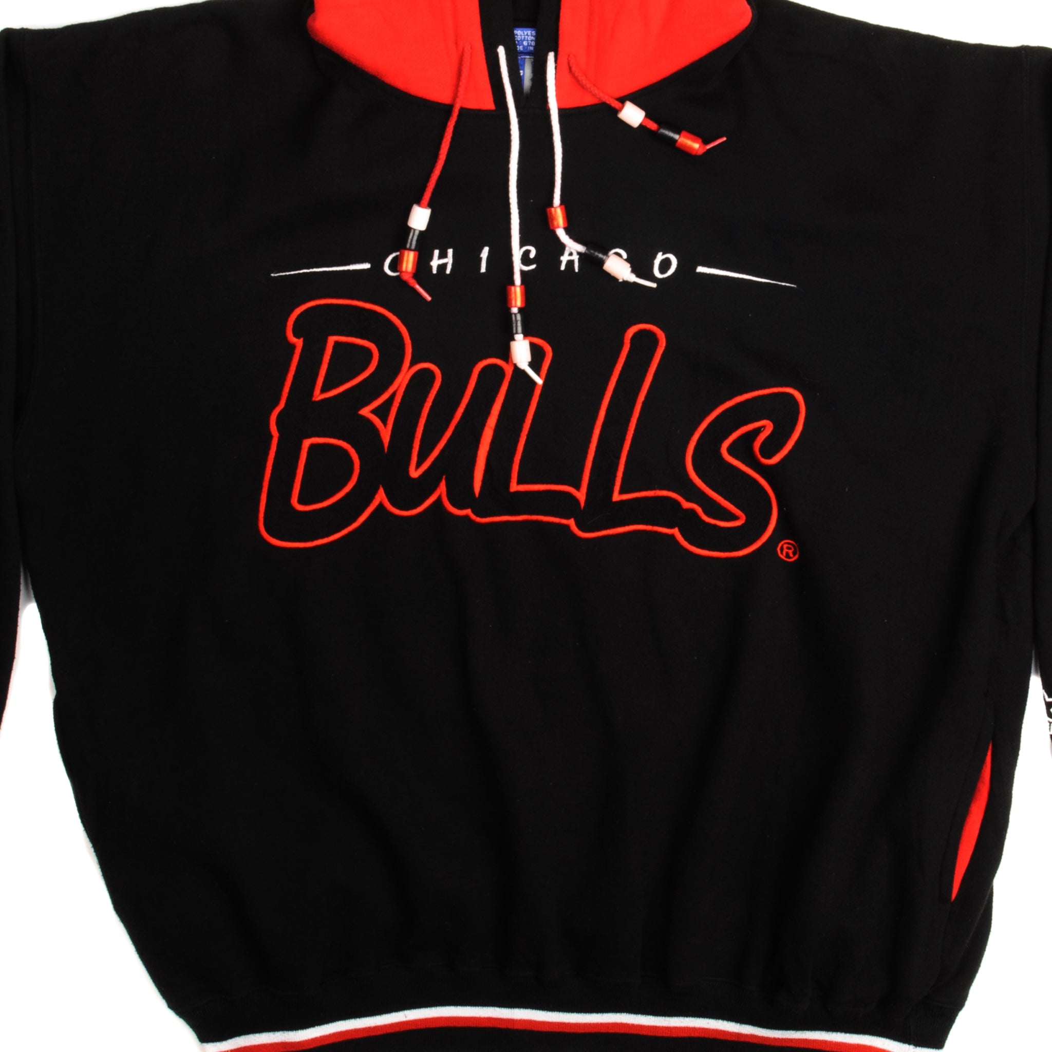Chicago Bulls Championship Hoodie Red Black White, XL