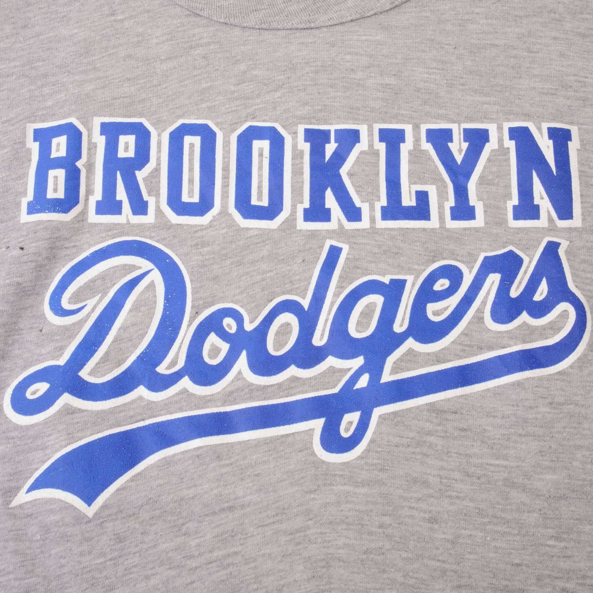 Vintage Mlb Brooklyn Dodgers Tee Shirt Size Large Made In USA With Single Stitch Sleeves