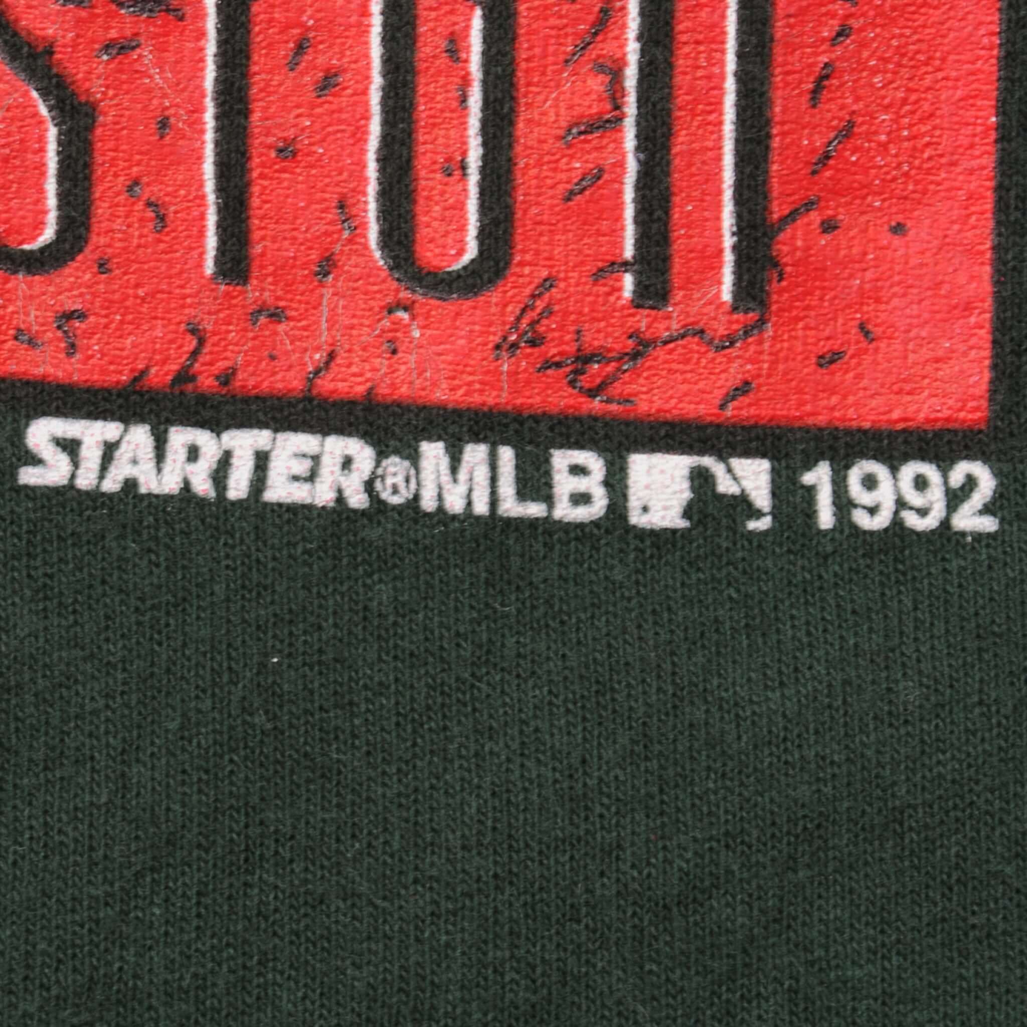 Vintage MLB Oakland Athletics Tee Shirt 1992 Size XL Made In USA With Single Stitch Sleeves