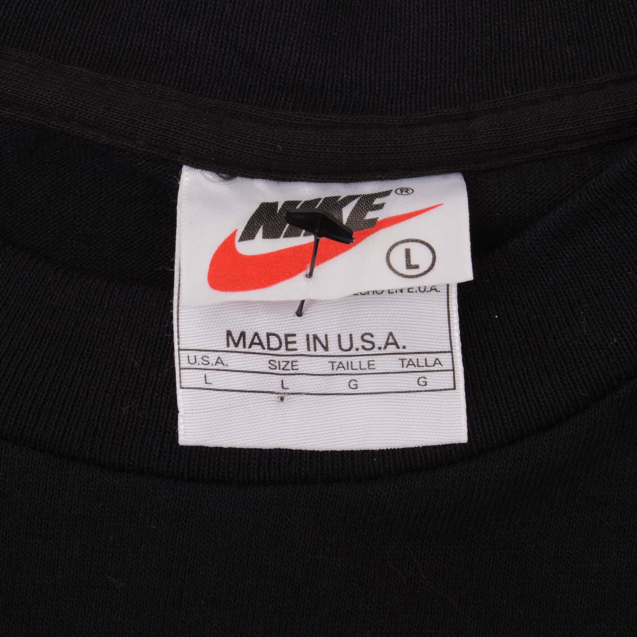 Vintage Nike Classic Swoosh Tee Shirt Size 1990s Size Large Made In USA Deadstock