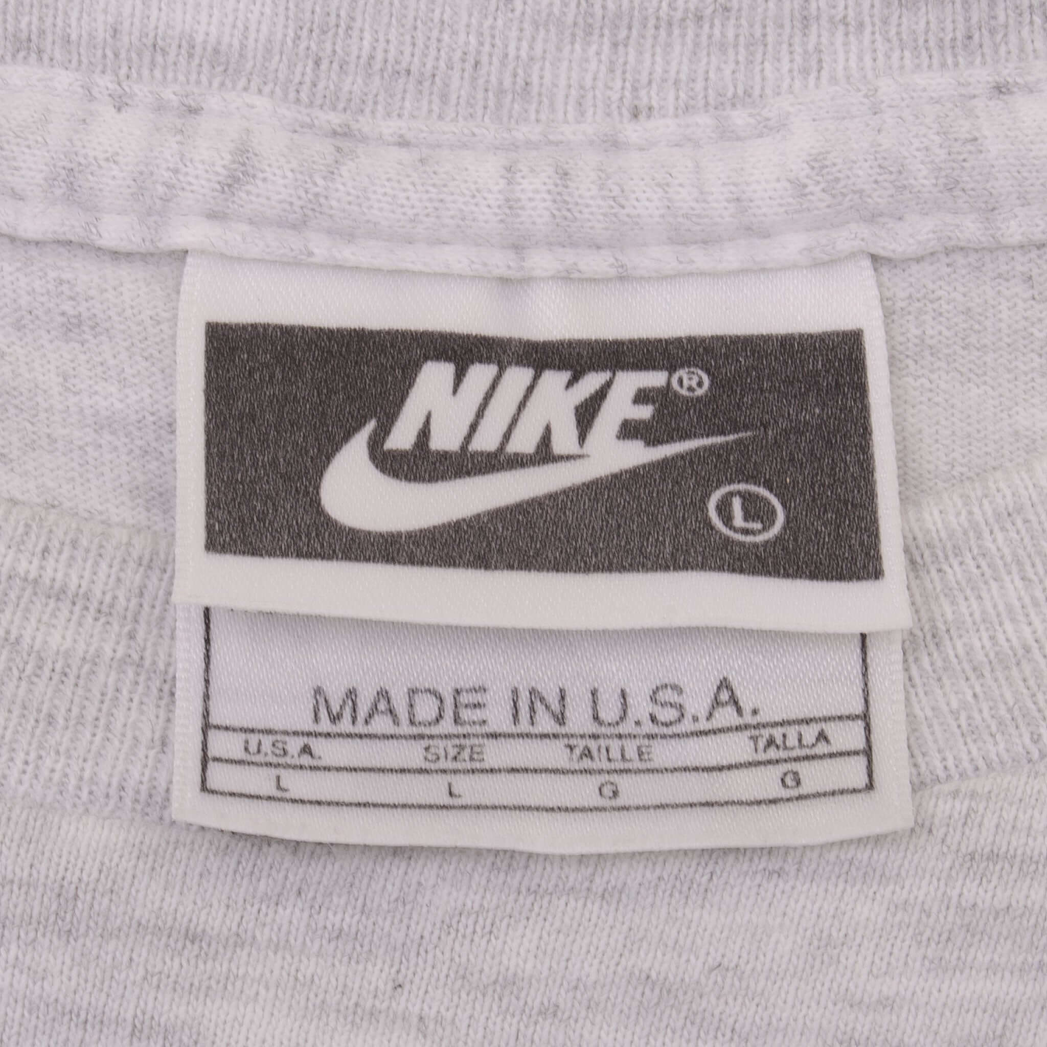 Vintage Nike Big Swoosh Logo Swoosh By Nike Tee Shirt 1990s Size L Made In USA Black Label