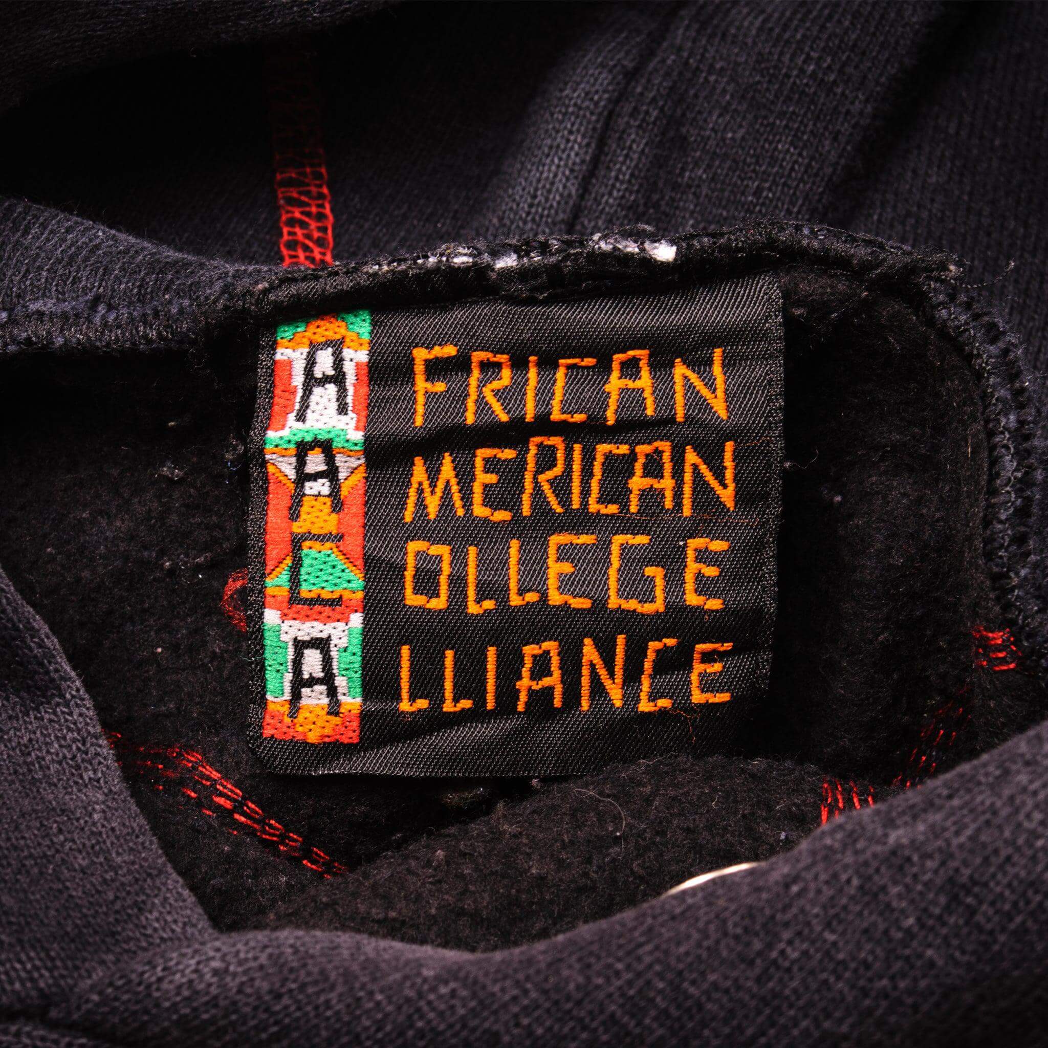 Vintage African American College Alliance Malcom X College Hoodie Sweatshirt Size XXLarge Made in USA.