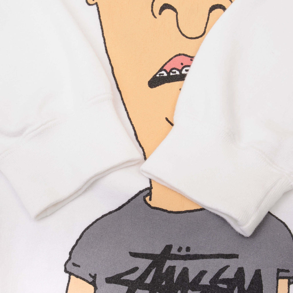 VINTAGE STUSSY X BEAVIS & BUTT HEAD SWEATSHIRT SIZE MEDIUM MADE IN USA