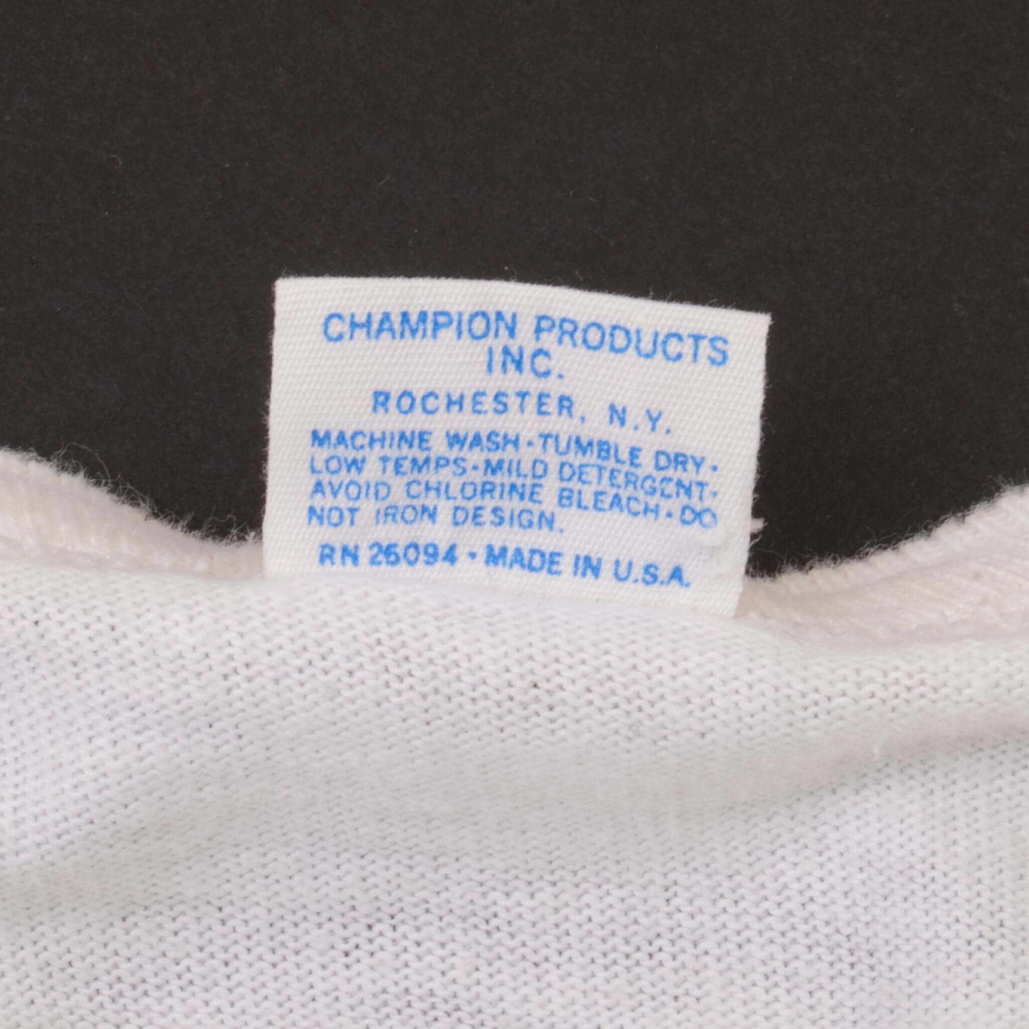 Vintage Champion Michigan University Tee Shirt Early 1980S Size XL Made In USA With Single Stitch Sleeves