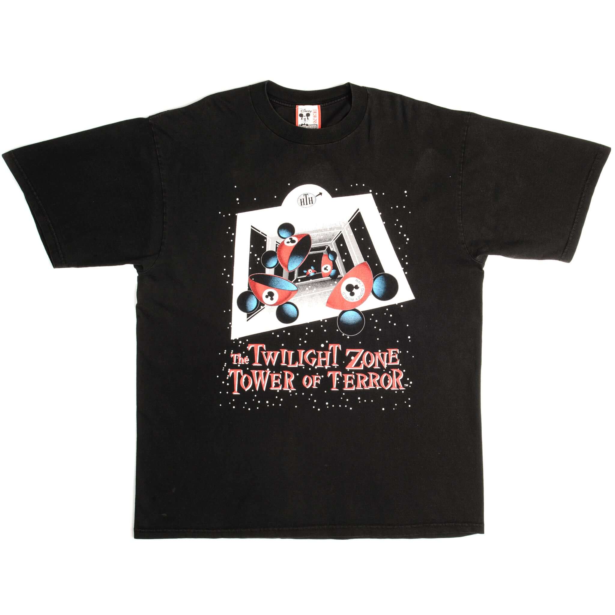 Vintage Walt Disney World The Twilight Zone Tower Of Terror, Hold On To Your Hat ! Tee Shirt Size XL Made In USA.