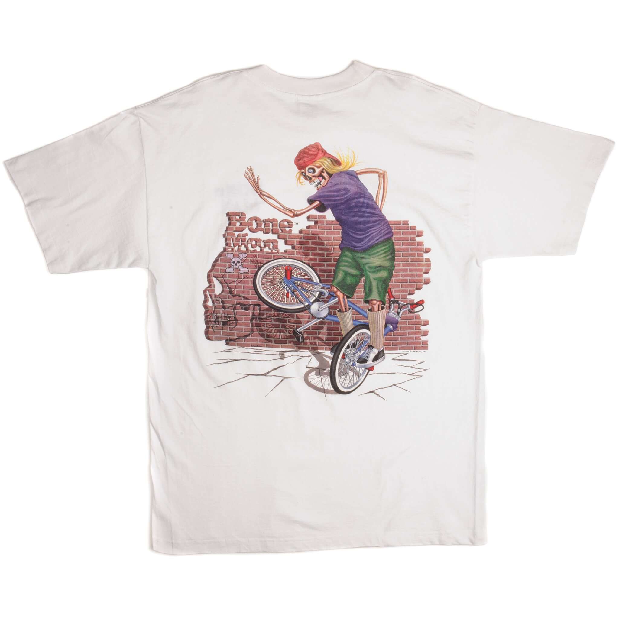 Vintage Bone Man Tee Shirt 1996 Size XL Made In USA With Single Stitch Sleeves.