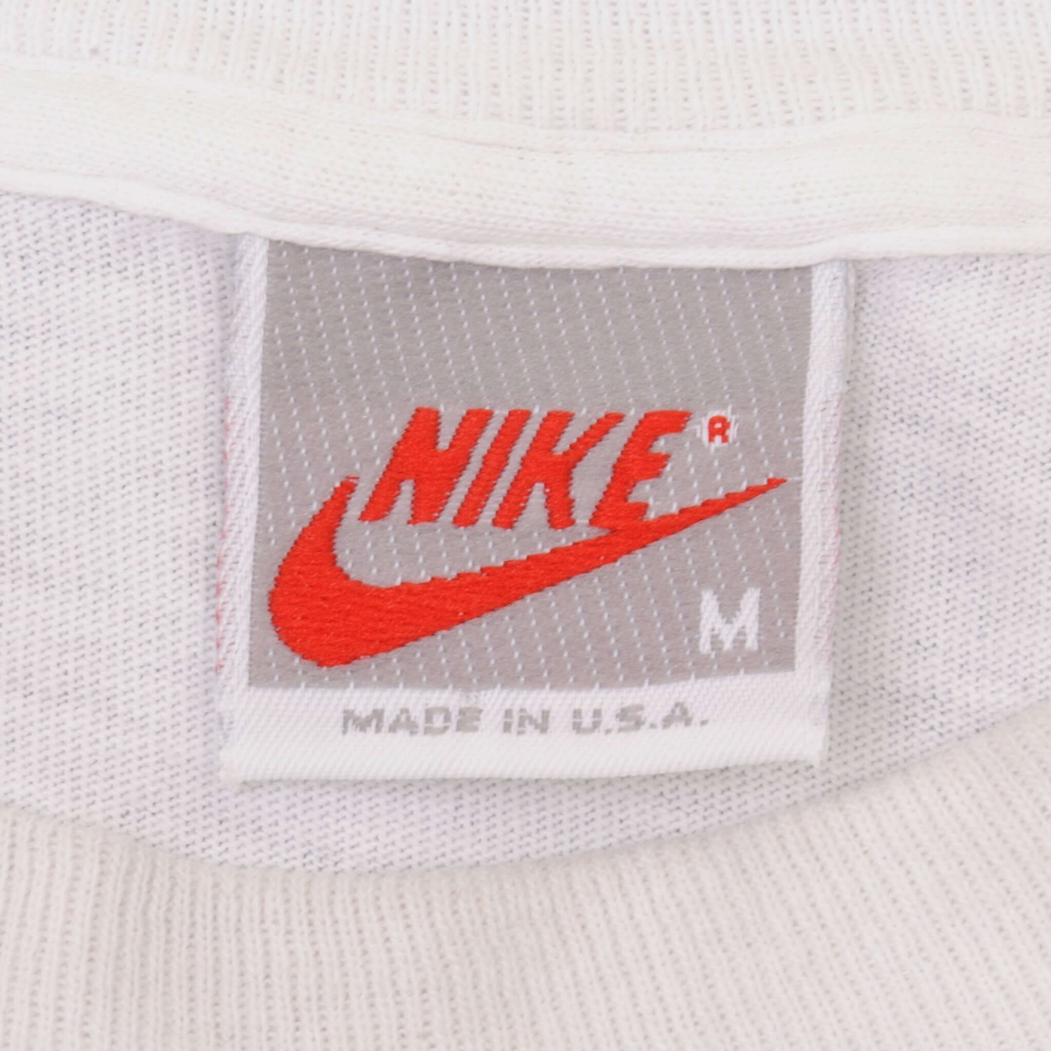 Vintage Nike Tee Shirt 1990S Size Medium Made In USA With Single Stitch Sleeves