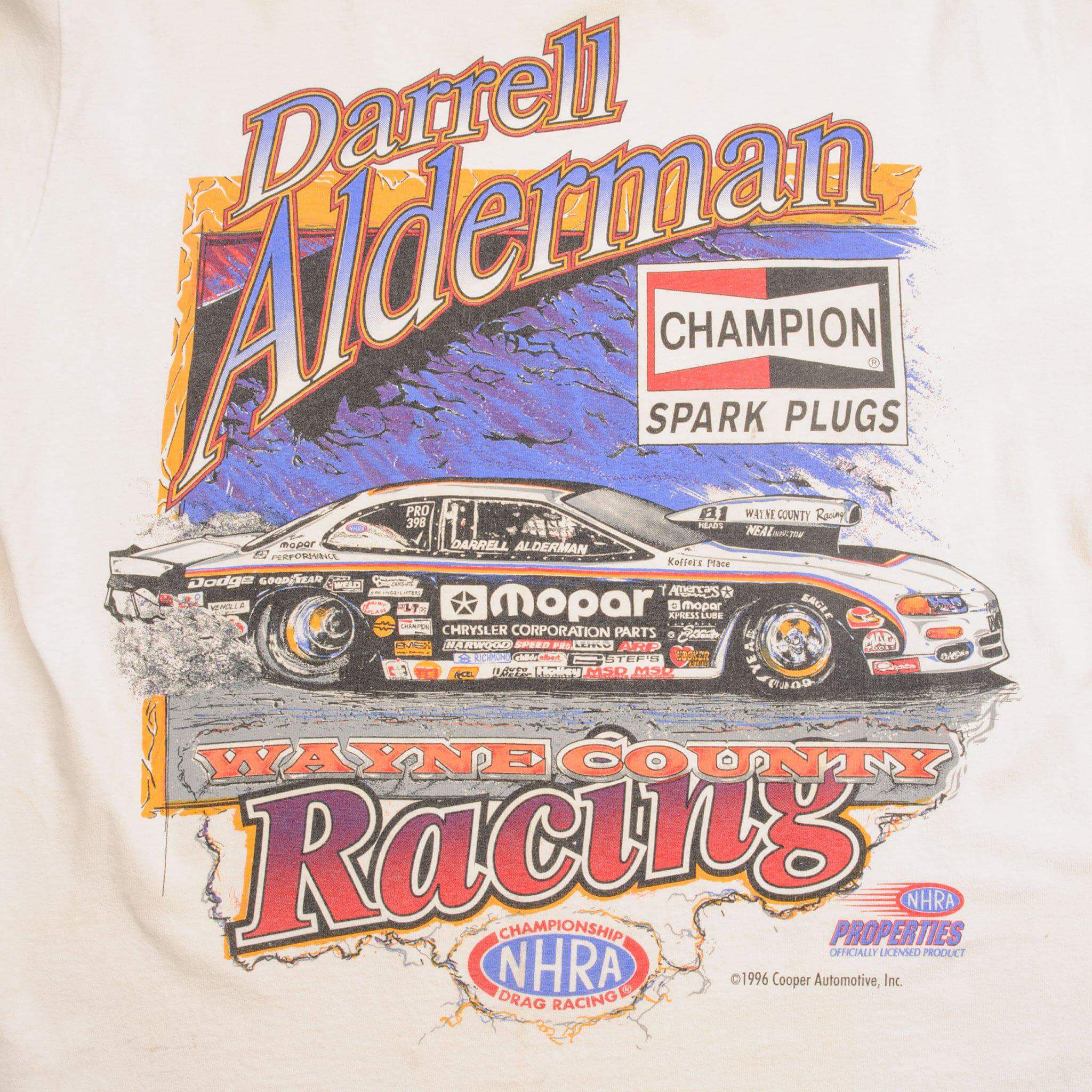 VINTAGE DARRELL ALDERMAN RACING TEE SHIRT 1996 SIZE LARGE